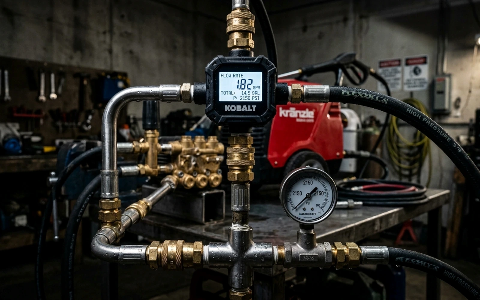 Inline digital turbine flow sensor measuring exact gallons per minute