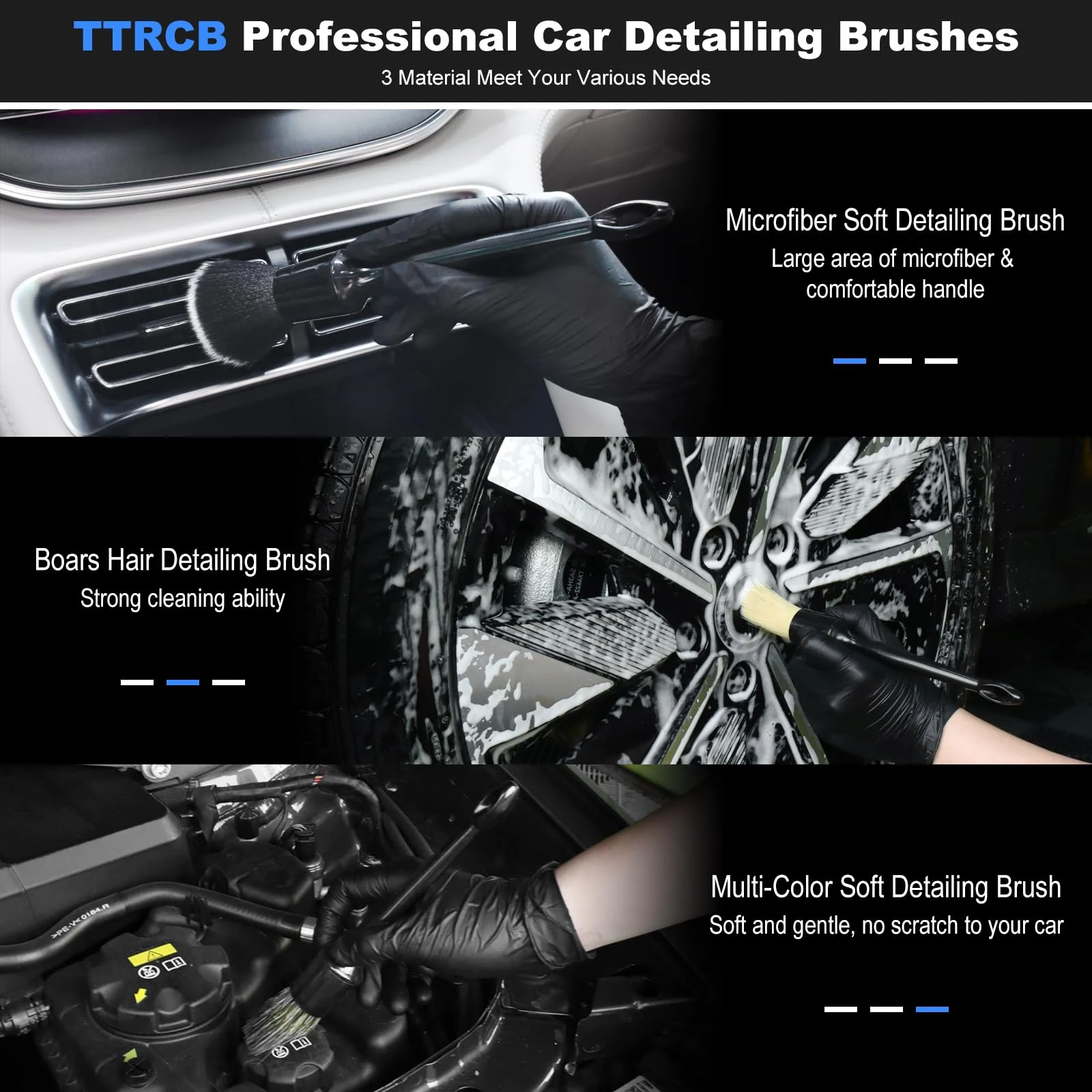 10PCS Car Detailing Cleaning Kit Interior Cleaner product image 3 for car wash kit