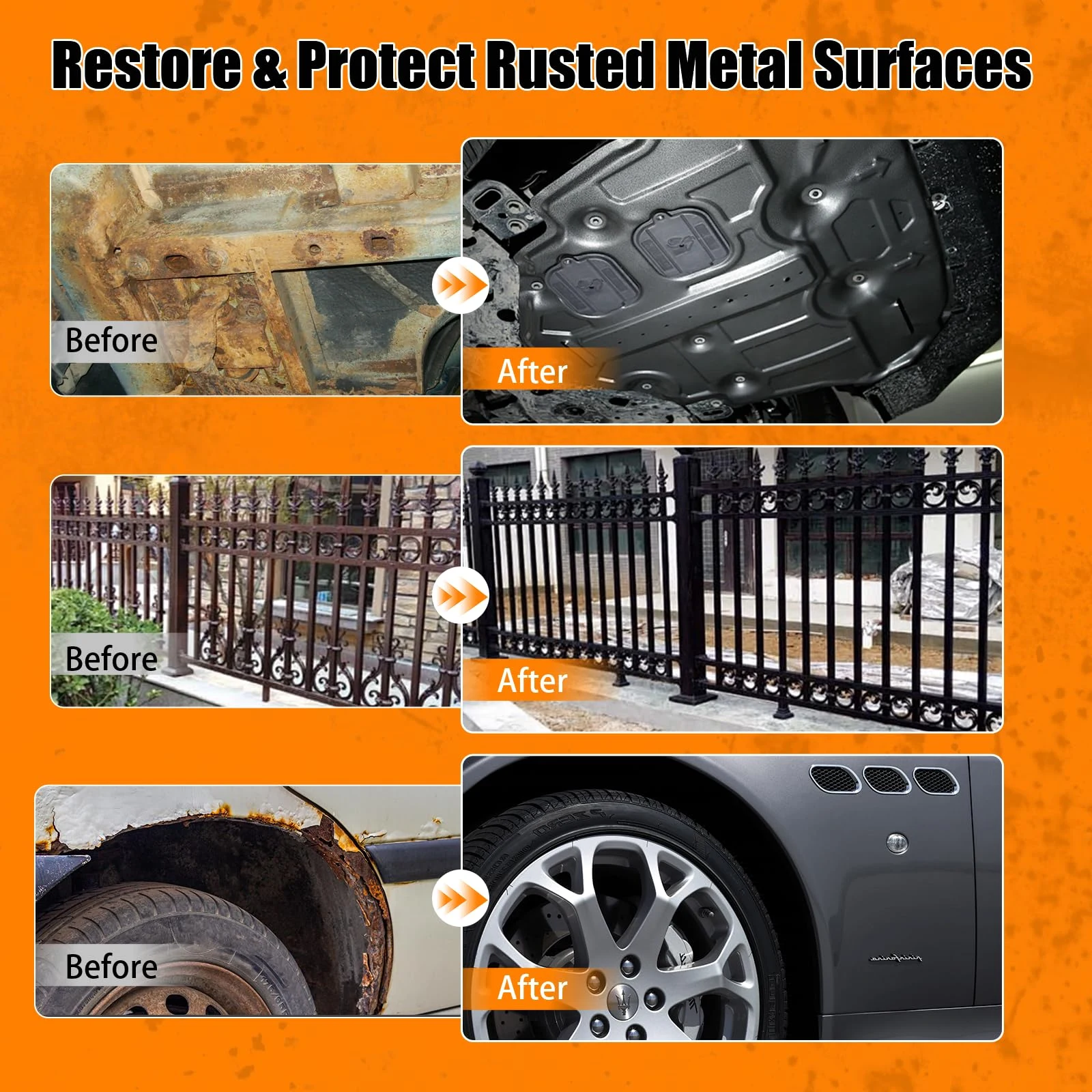 2-in-1 Rust Converter & Metal Primer – Stops Rust, Paint Over Rusted Metal, Anti-Rust Coating Rust Paint,Corrosion Inhibitor product photo, view 8 of 17