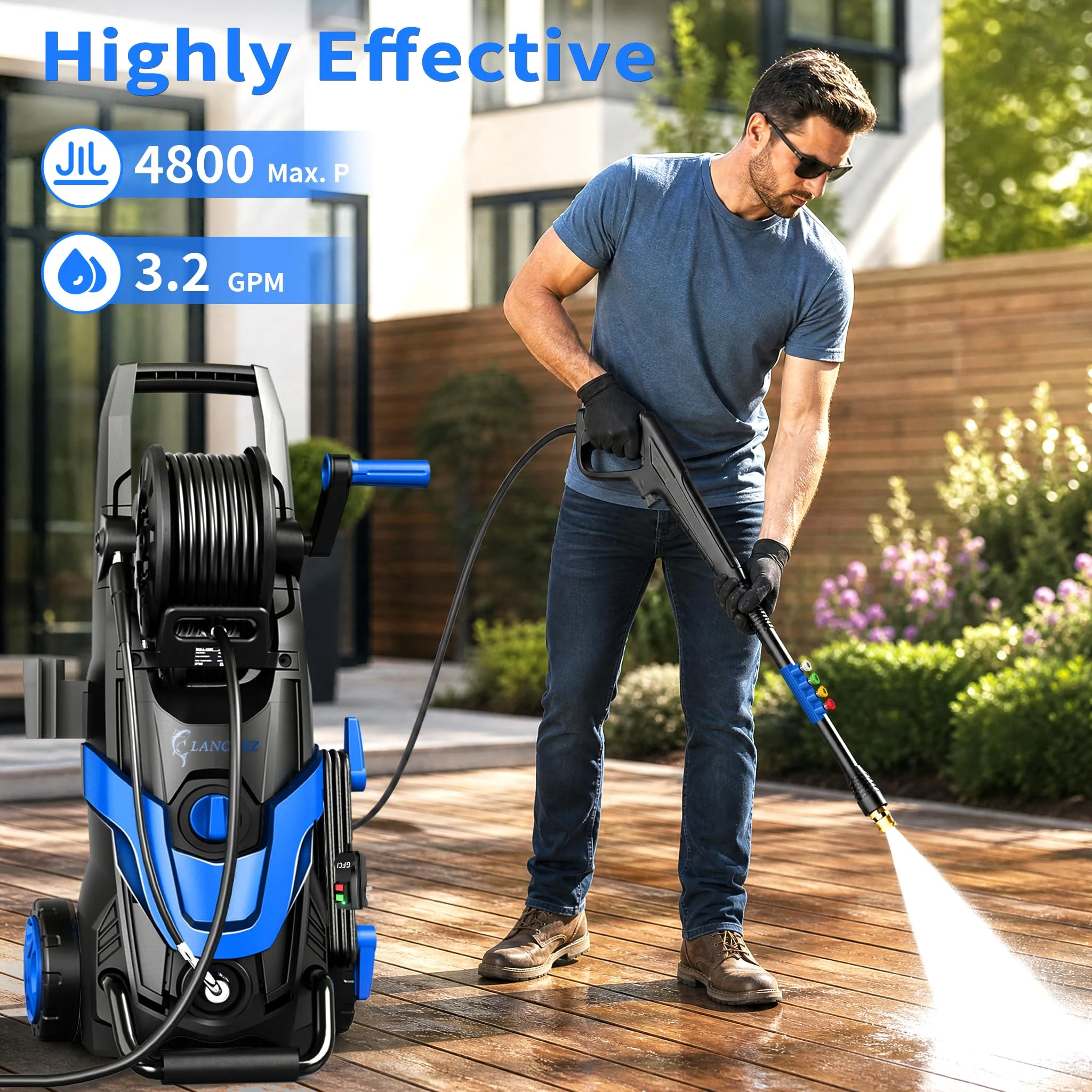 2026Upgraded 4800 MAX Pressure Washer w/5 Quick… product image 4 for car detailing