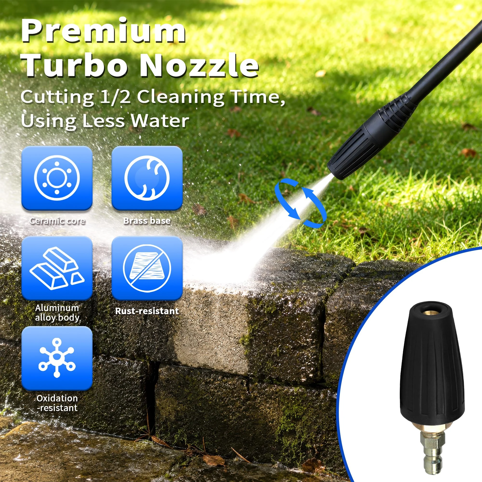 2026Upgraded 4800 MAX Pressure Washer w/5 Quick Connect Nozzles, 35ft Power Cord w/GFCI, Inlet Hose & Filter& Soap Tank for C product photo, view 8 of 17