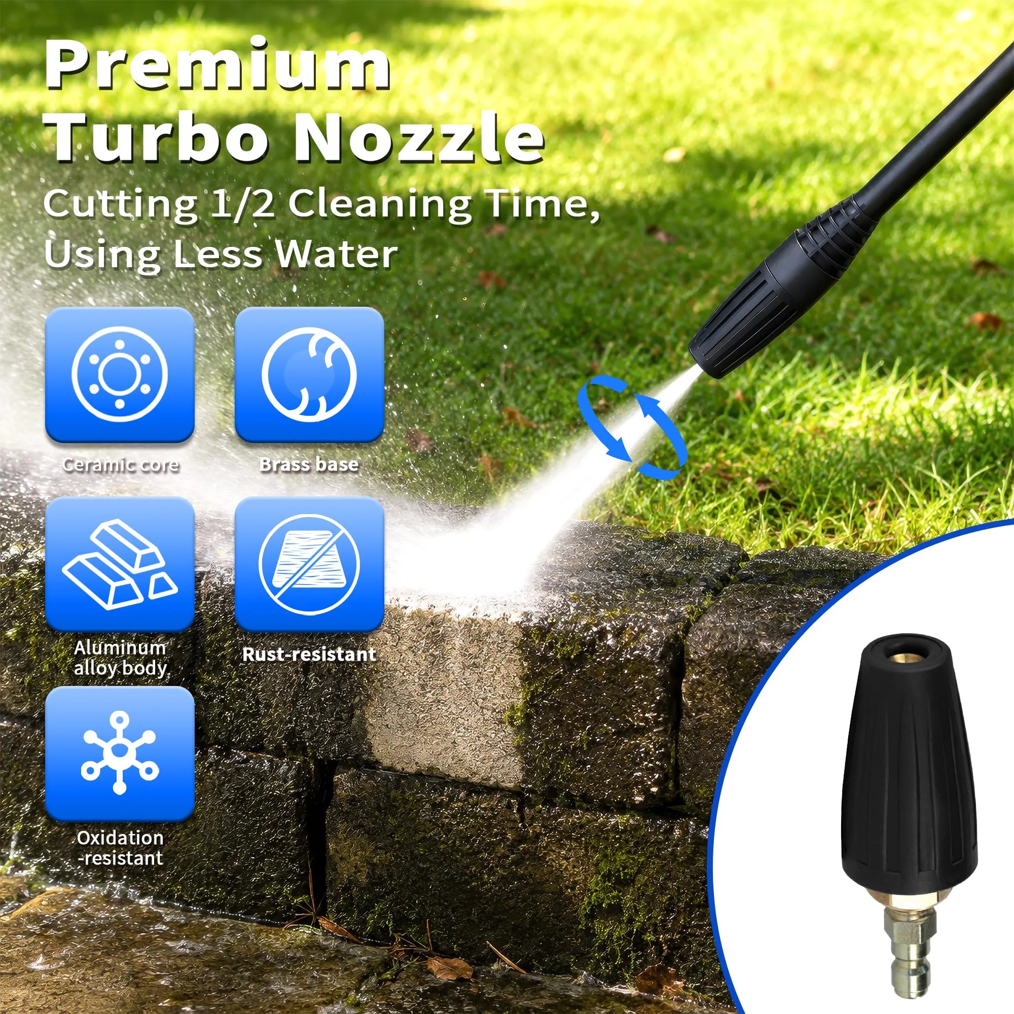 2026Upgraded 4800 MAX Pressure Washer w/5 Quick Connect Nozzles, 35ft Power Cord w/GFCI, Inlet Hose & Filter& Soap Tank for C product photo, view 16 of 17