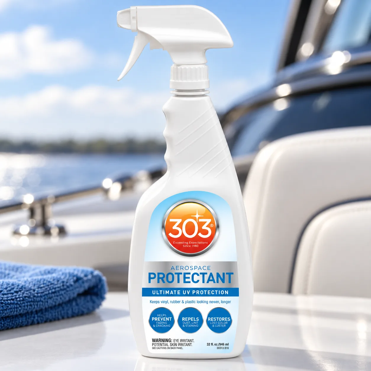 303 Aerospace Protectant for Vinyl, Plastic & Rubber, 32 oz | Provides UV protection while helping prevent fading, cracking, product photo, view 9 of 15