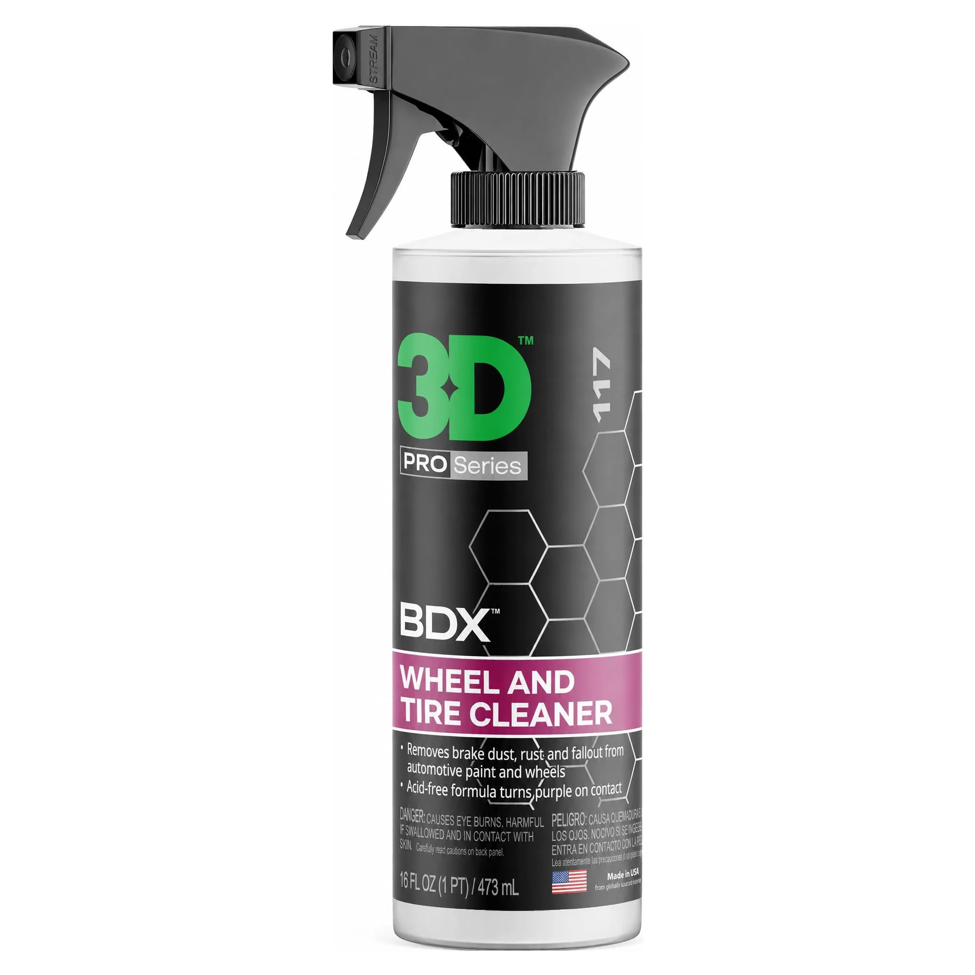 3D BDX Iron Remover – Fast Acting Fallout & Brake Dust Cleaner | Purple Color-Changing Spray for Wheels & Paint | Acid-Free | product photo, view 9 of 13