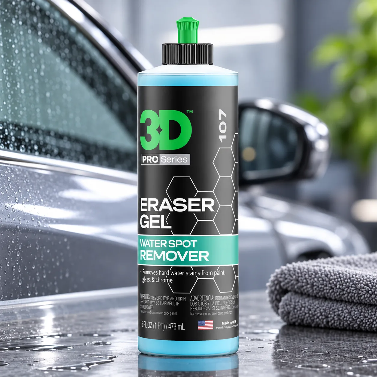 3D Eraser Gel Water Spot Remover – Acidic Gel Formula for Hard Water Spots & Mineral Deposits – Safe for Paint, Glass, Chrome product photo, view 9 of 15