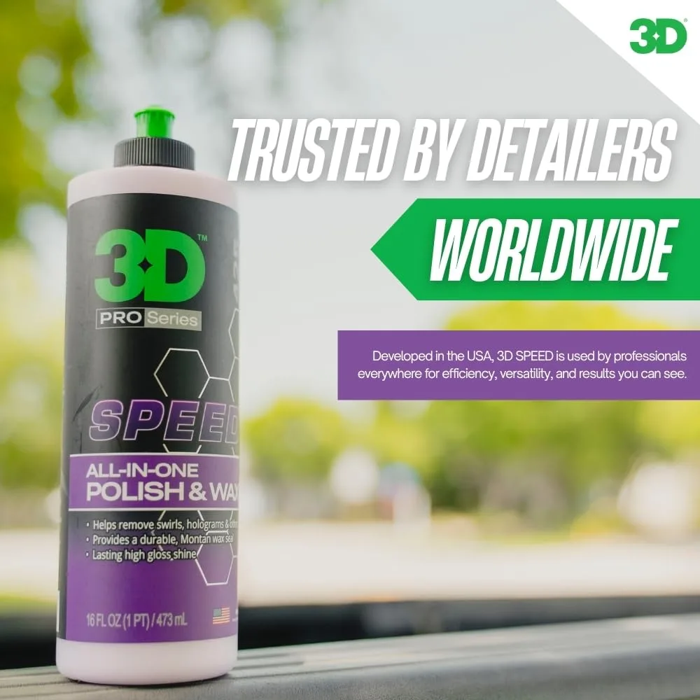 3D Speed All-In-One Polish & Wax – Scratch & Swirl Remover, Clear Coat Safe Paint Sealant – High Gloss Finish, Easy Applicati product photo, view 12 of 15
