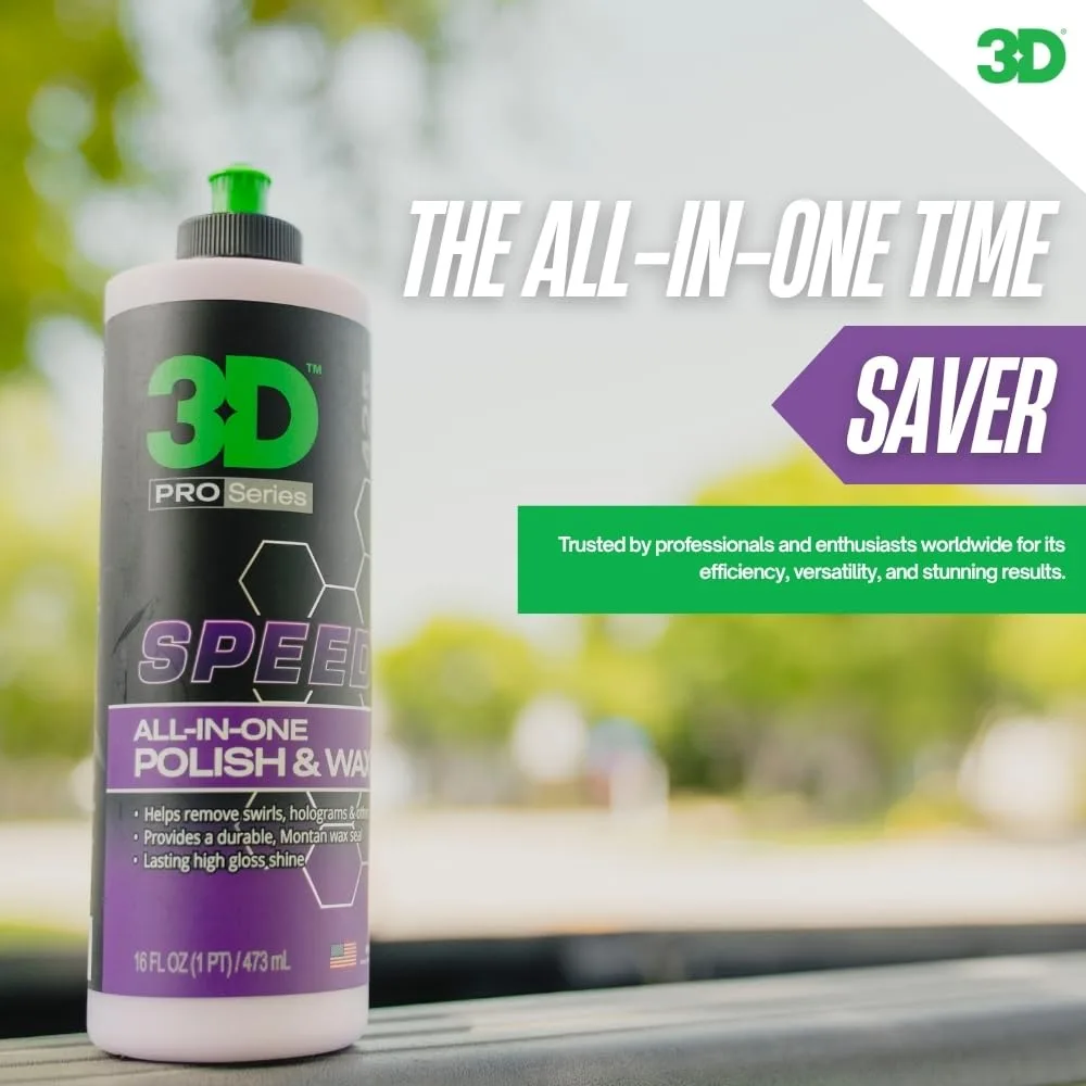 3D Speed All-In-One Polish & Wax – Scratch & Swirl Remover, Clear Coat Safe Paint Sealant – High Gloss Finish, Easy Applicati product photo, view 13 of 15