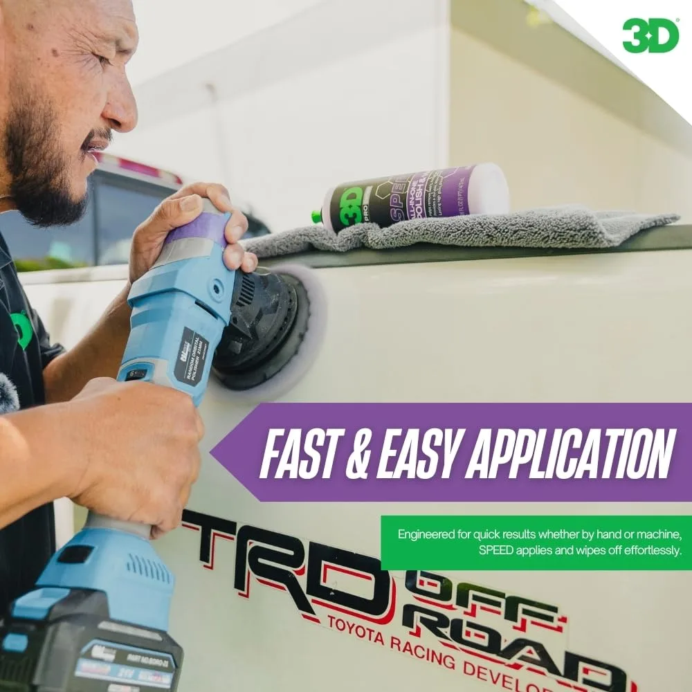 3D Speed All-In-One Polish & Wax – Scratch & Swirl Remover, Clear Coat Safe Paint Sealant – High Gloss Finish, Easy Applicati product photo, view 14 of 15