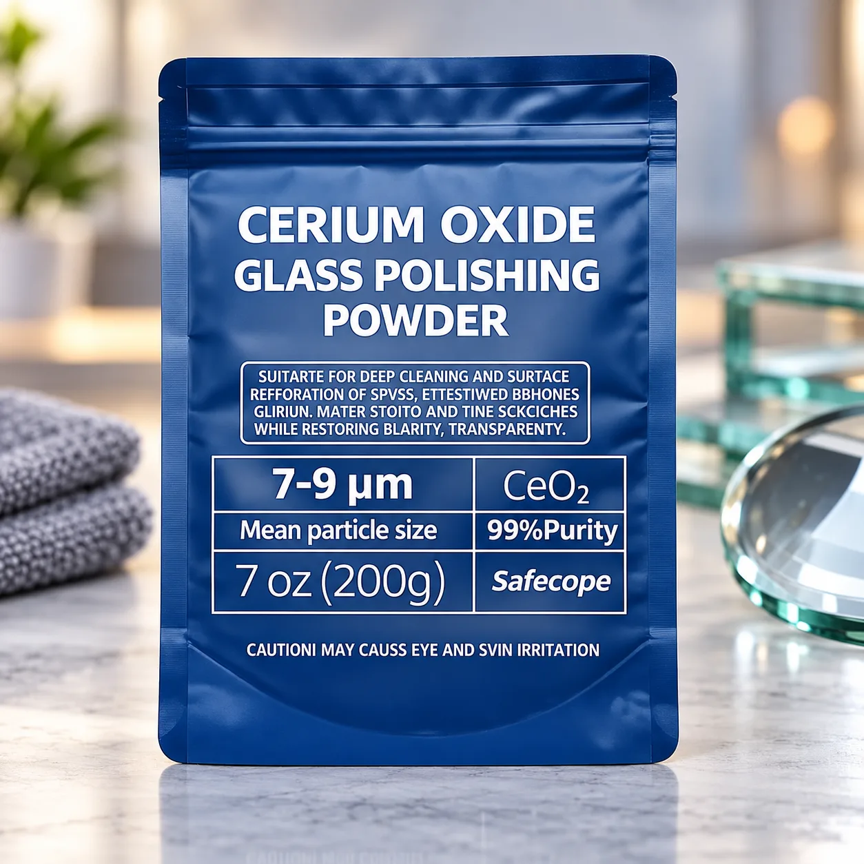 7oz (200g) 99% Cerium Oxide Glass Polishing Powder (7-9 Um) – Removes: Oil Films, Water Spots, Swirl Marks, Wiper Streaks, Re product photo, view 9 of 15
