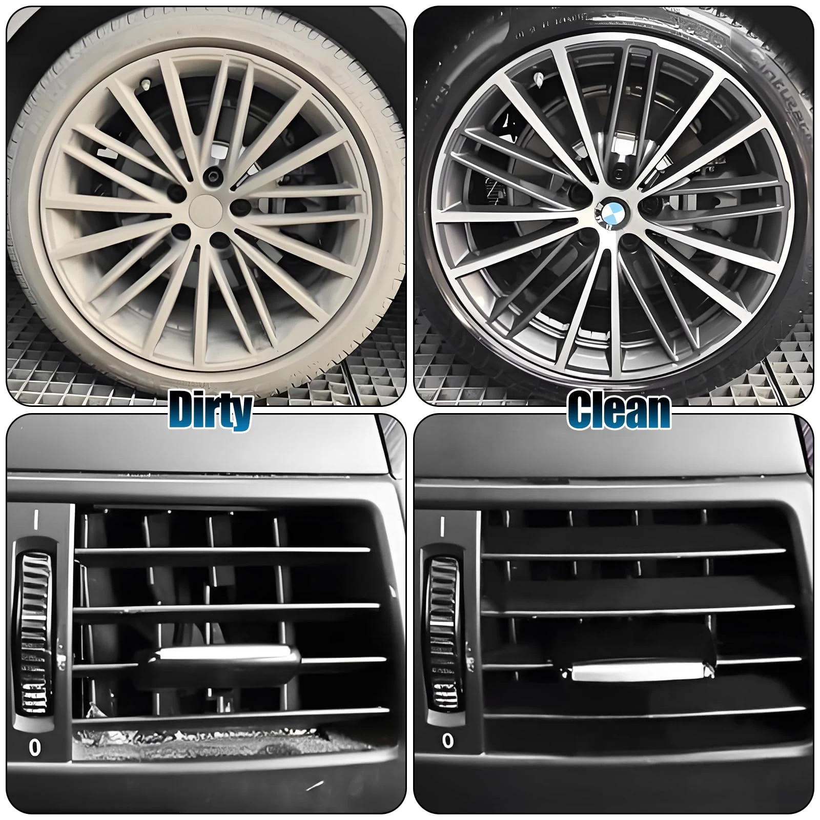 8Pcs Wheel Brush, Tire Brush, Wheel Cleaner Brush Set - 2 Soft Wheel Cleaning Brushes, Detailing Brush & Hard Tire Scrubber, product photo, view 7 of 15