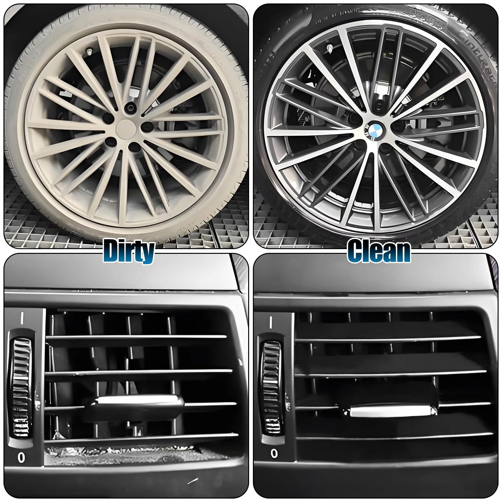 8Pcs Wheel Brush, Tire Brush, Wheel Cleaner Brush Set - 2 Soft Wheel Cleaning Brushes, Detailing Brush & Hard Tire Scrubber, product photo, view 14 of 15
