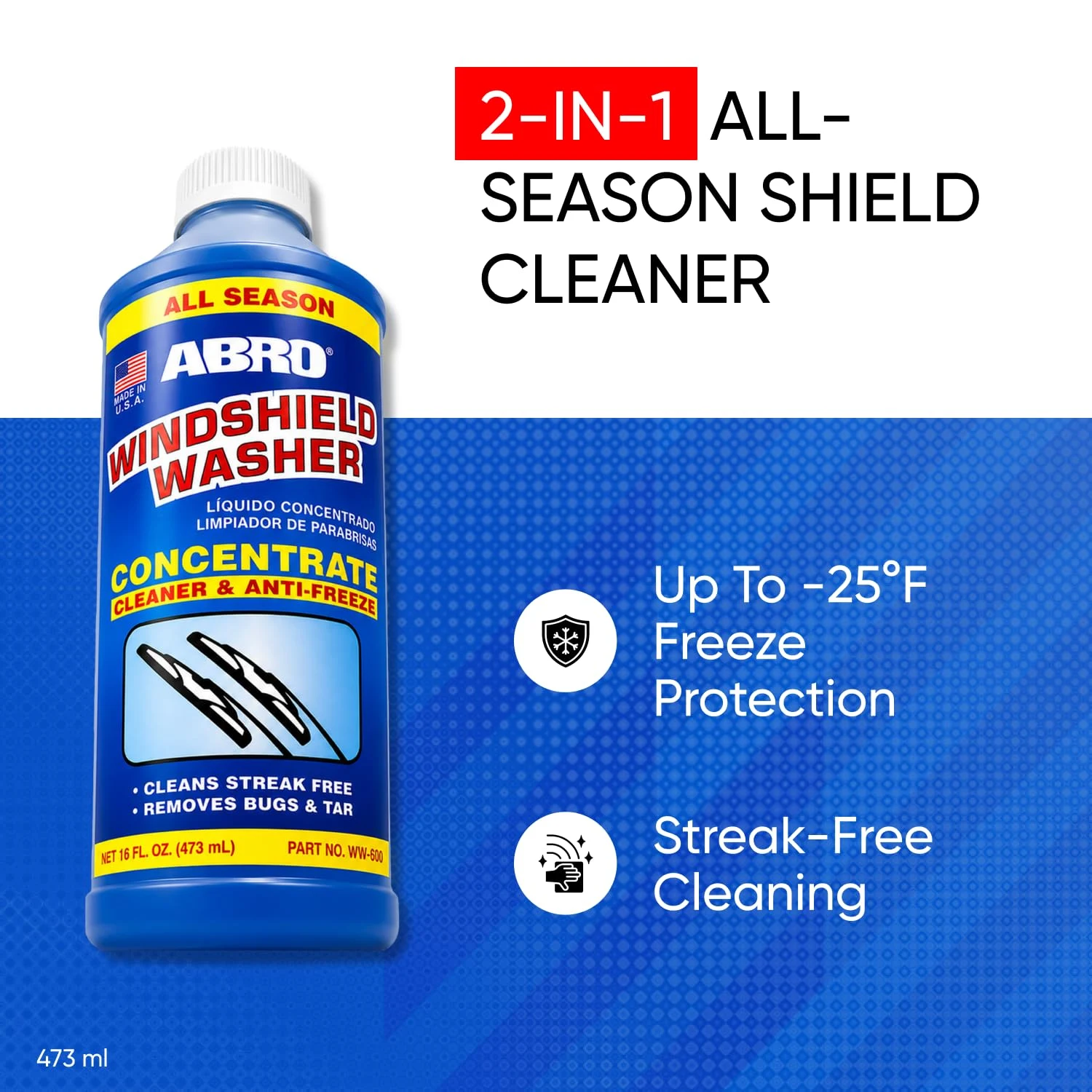ABRO All-Season Windshield Washer Concentrate 16 oz product image 4 for car glass cleaner