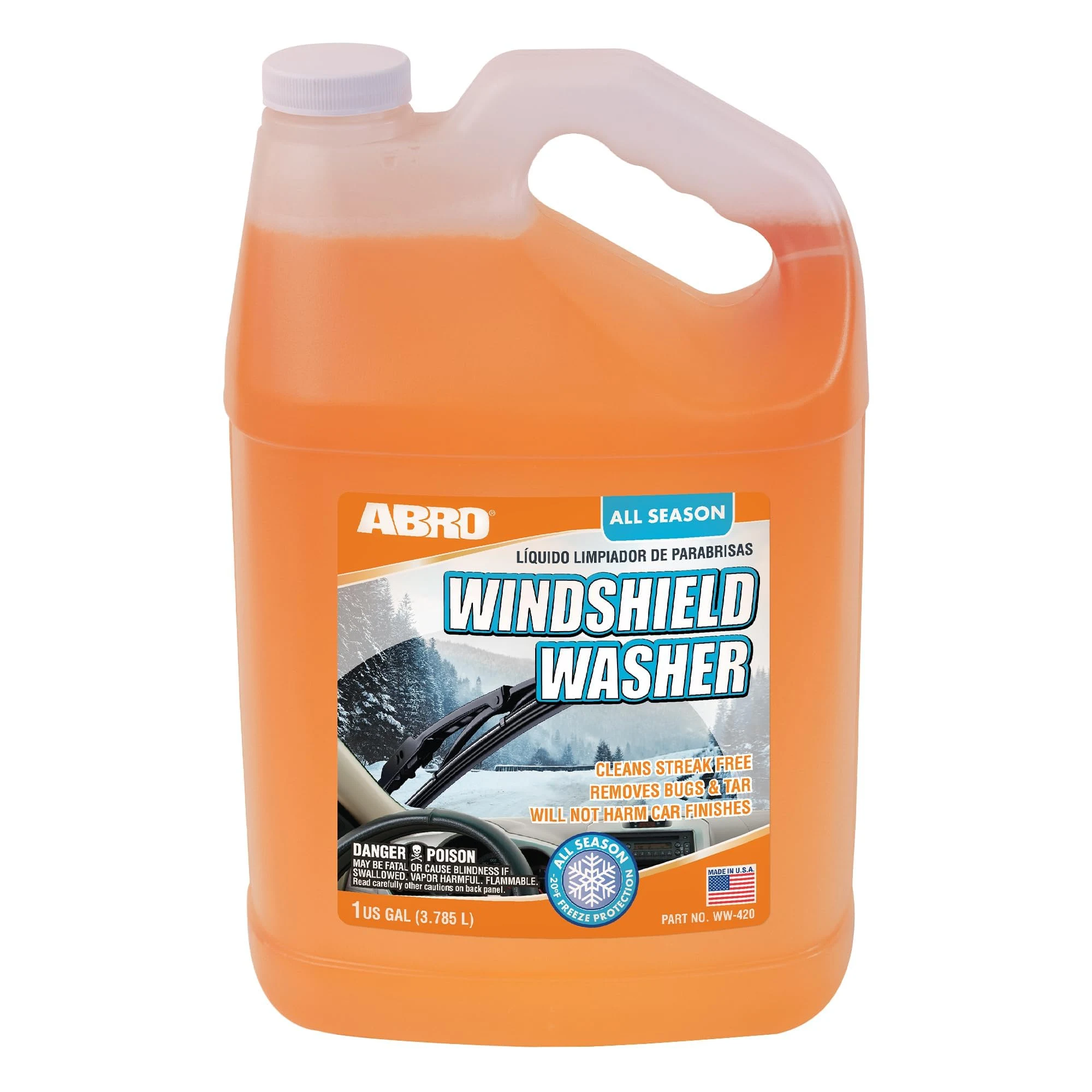 ABRO Windshield Washer Fluid 1 Gallon product image 2 for car detailing