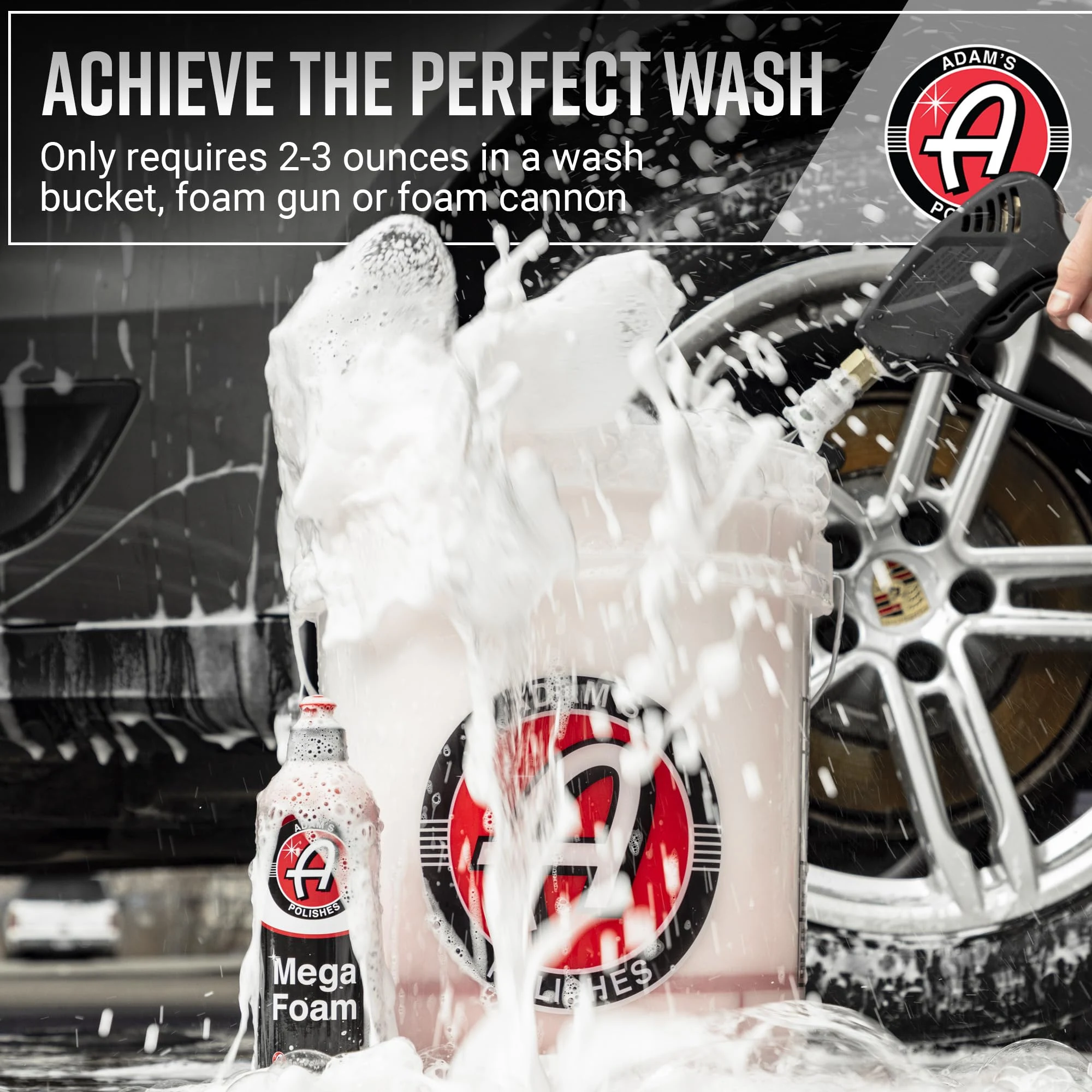 Adam’s Mega Foam Car Wash Soap (Gallon) – pH Neutral, Ultra Concentrated for Foam Cannon, Foaming Spray Gun, or Bucket – Safe product photo, view 9 of 16