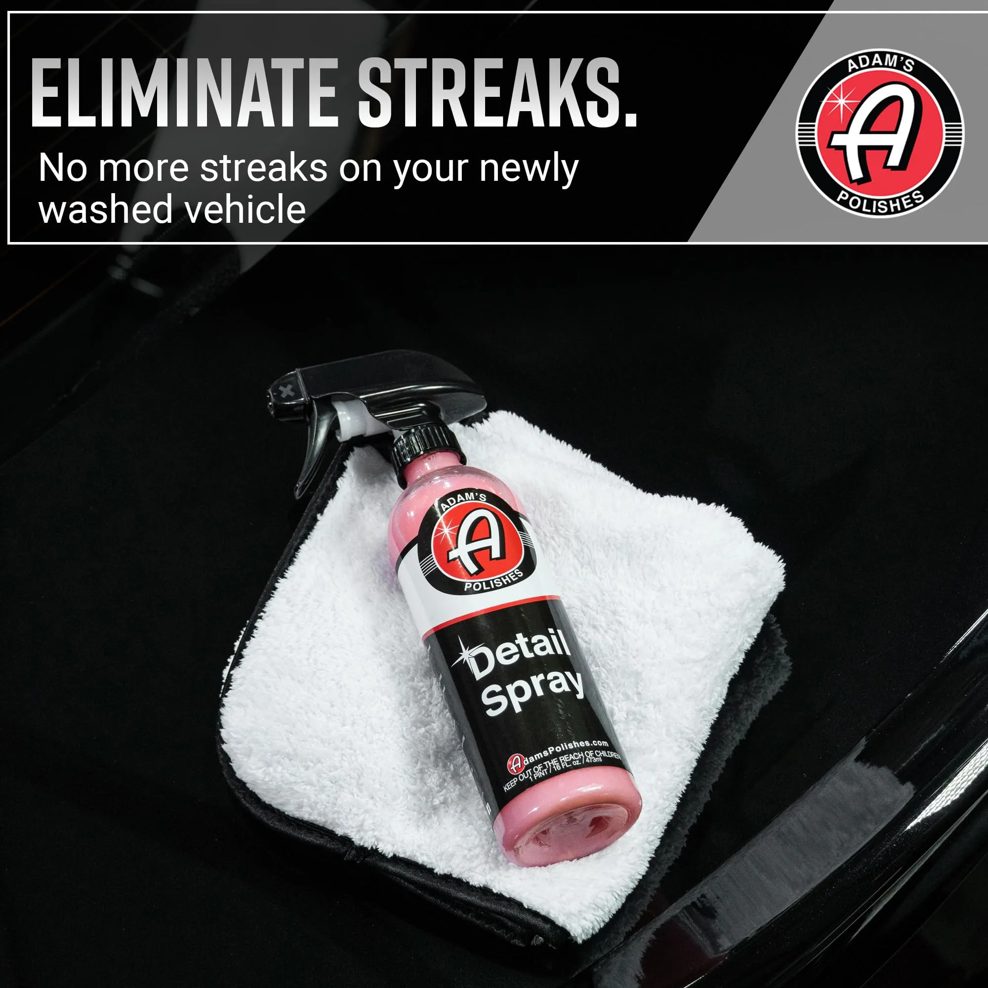 Adam's Detail Spray (16 fl. oz) - Quick Waterless Car Detailer | Polisher Clay Bar & Car Wax Booster | Adds Shine & Gloss Dep product photo, view 13 of 15