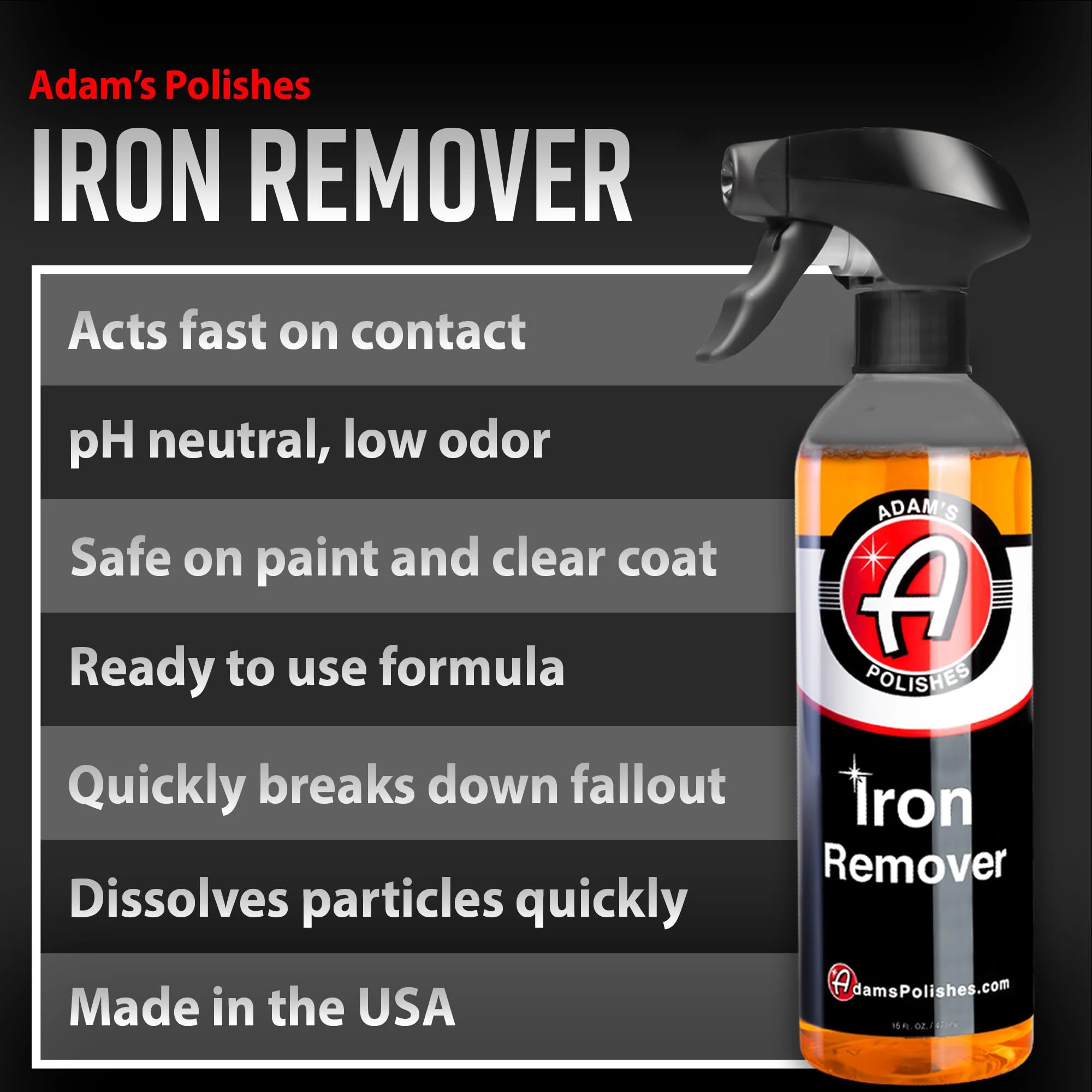 Adam's Iron Remover product image 4 for car detailing
