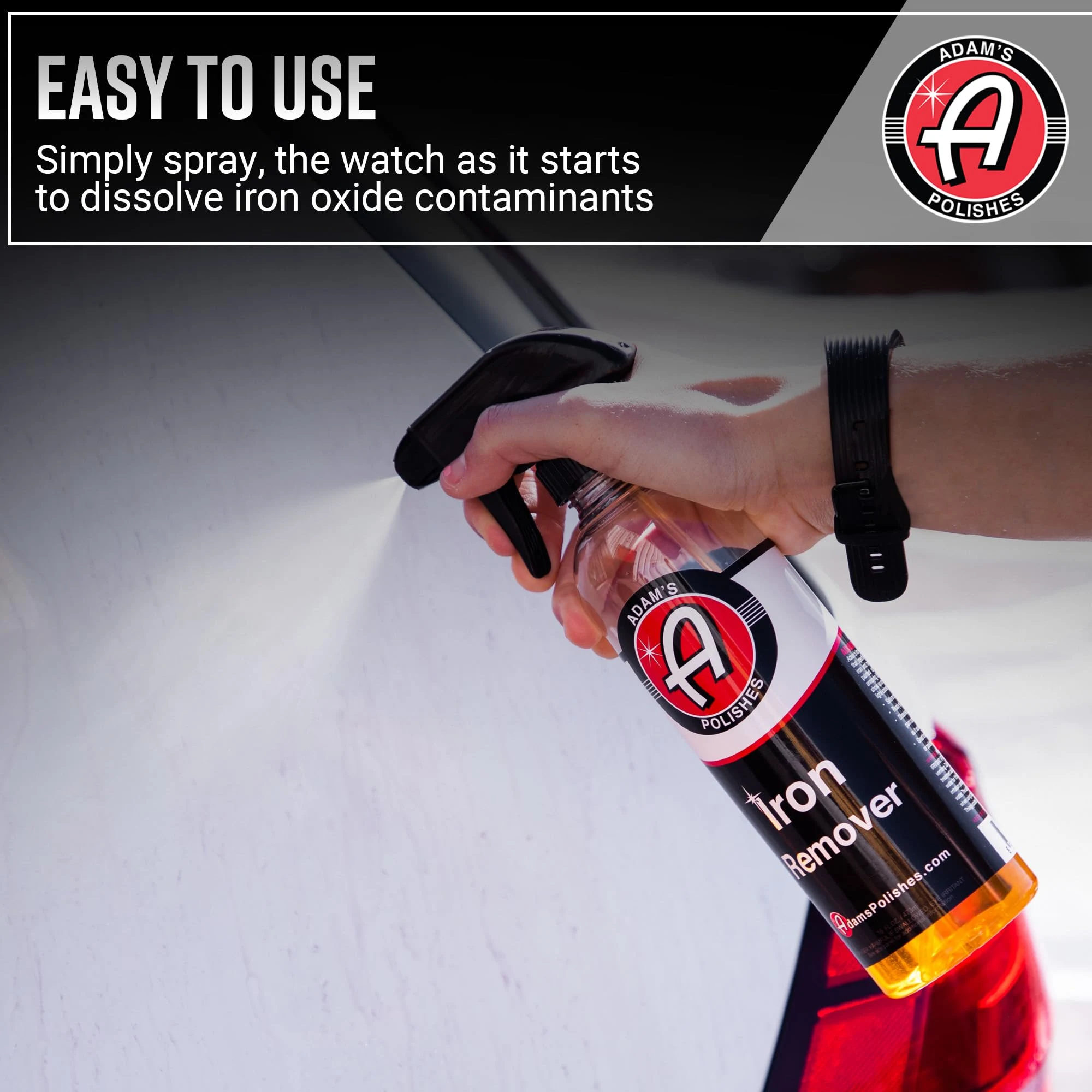 Adam's Iron Remover (16oz) - Iron Out Fallout & Stop Rust Remover Spray for Car Detailing Removes Iron Particles in Auto Pain product photo, view 6 of 15