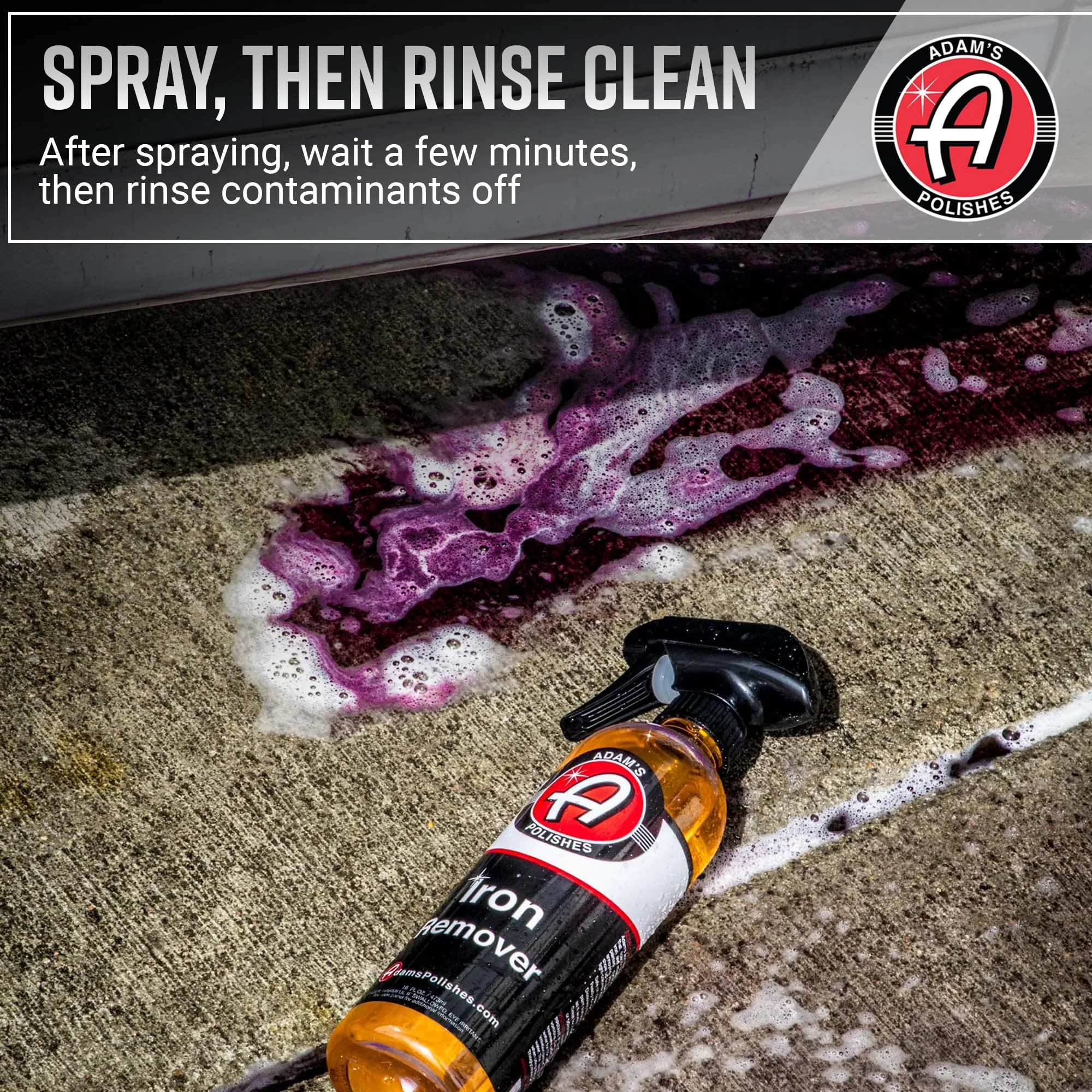 Adam's Iron Remover (16oz) - Iron Out Fallout & Stop Rust Remover Spray for Car Detailing Removes Iron Particles in Auto Pain product photo, view 14 of 15
