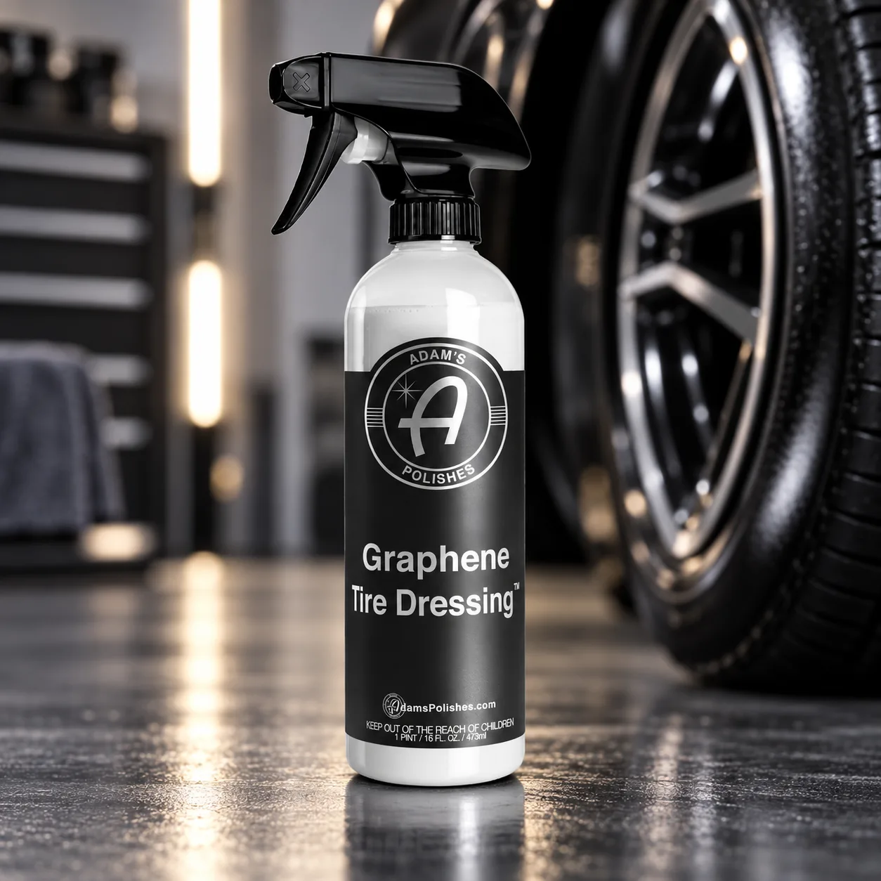 Adam's Polishes Graphene Tire Dressing - Deep Black Finish W/Graphene Non Greasy Car Detailing | Use W/Tire Applicator After product photo, view 9 of 15