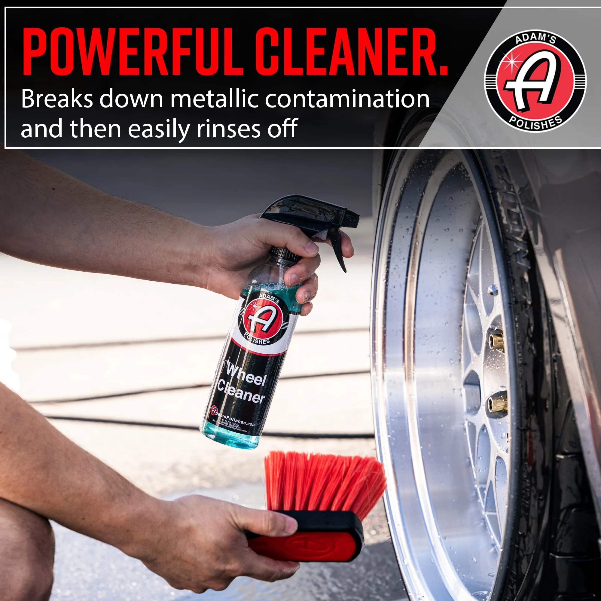 Adam's Polishes Wheel Cleaner 16oz - Tough Wheel Cleaning Spray for Car Wash Detailing | Rim Cleaner & Brake Dust Remover | S product photo, view 5 of 15