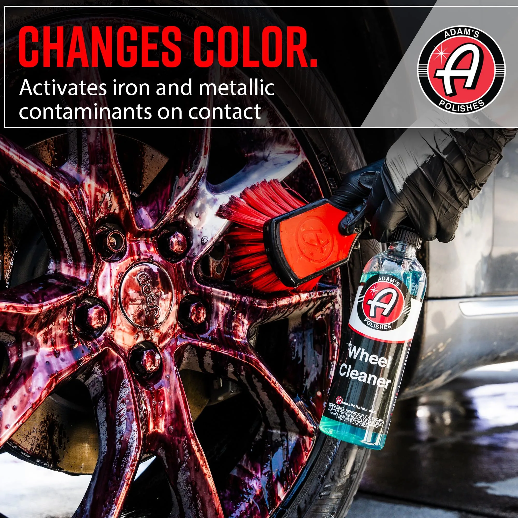 Adam's Polishes Wheel Cleaner 16oz - Tough Wheel Cleaning Spray for Car Wash Detailing | Rim Cleaner & Brake Dust Remover | S product photo, view 13 of 15