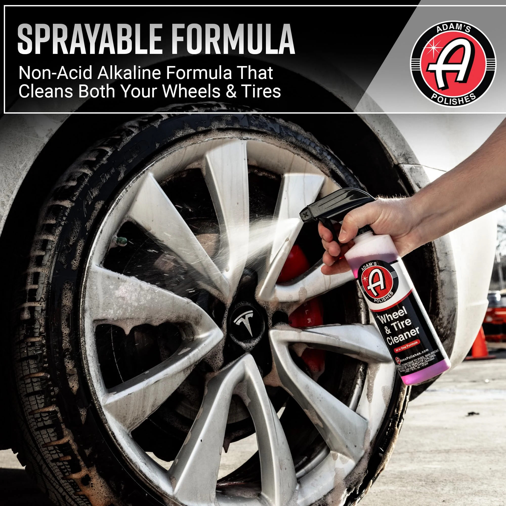 Adam's Polishes Wheel & Tire Cleaner Gallon - Professional All in One Tire & Wheel Car Wash Wheel Well Cleaning Spray for Car product photo, view 5 of 15