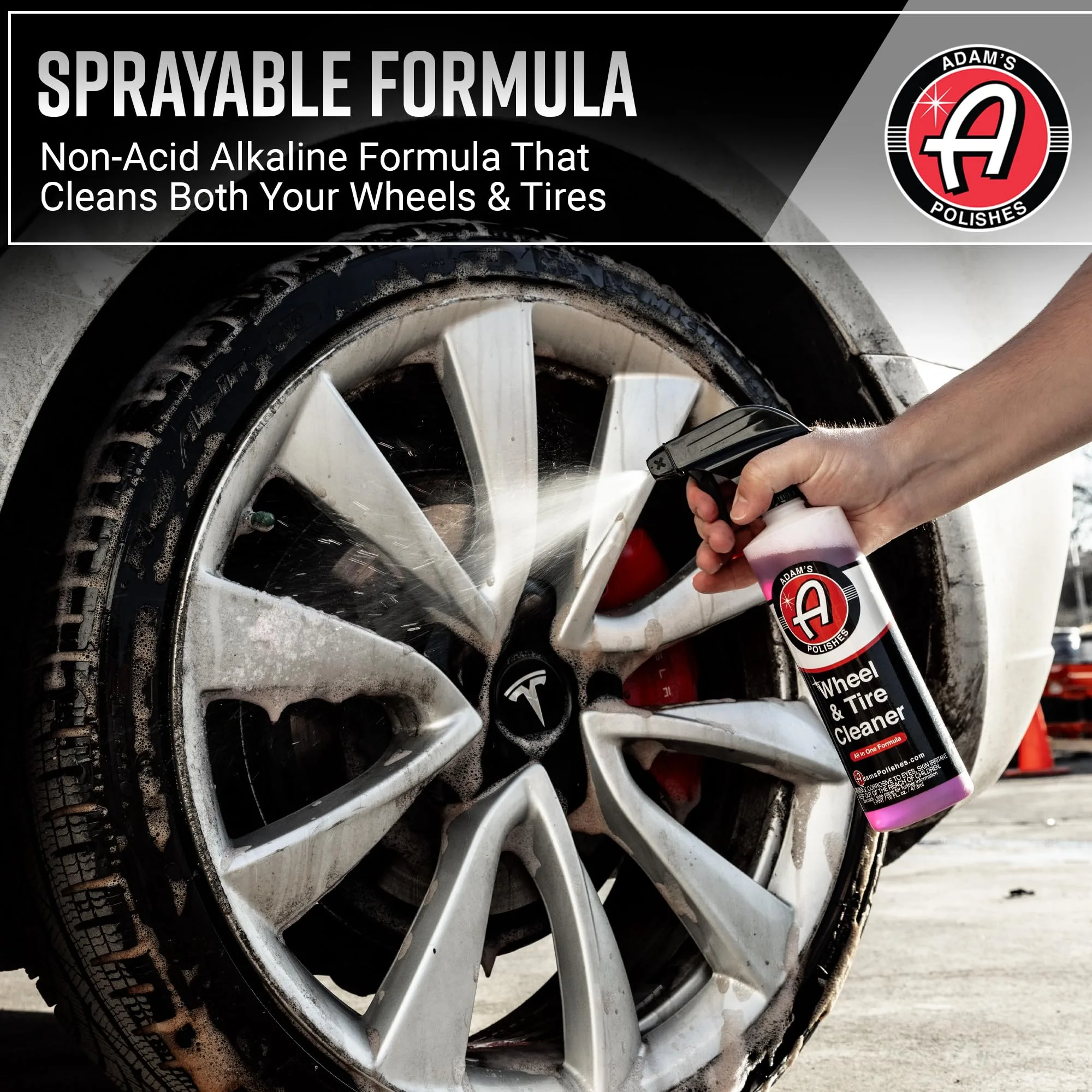Adam's Polishes Wheel & Tire Cleaner Gallon - Professional All in One Tire & Wheel Car Wash Wheel Well Cleaning Spray for Car product photo, view 12 of 15