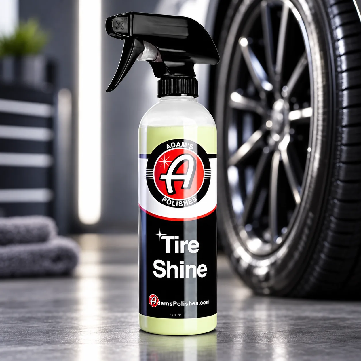 Adam's Tire Shine 16oz - Tire Dressing Spray with Added SIO2 for Rubber Protection, Gives A Glossy Wet Look & No Sling product photo, view 9 of 15