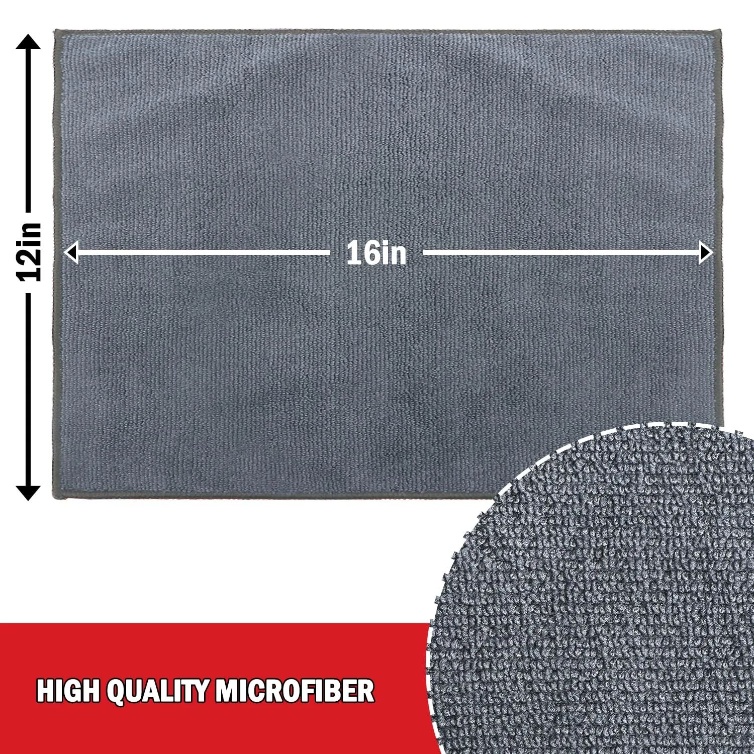 AIDEA Microfiber Cleaning Cloth 24 Pack, Microfiber Towels for Cars, Soft & Absorbent Cleaning Rags, Premium Lint Free Shop T product photo, view 15 of 15