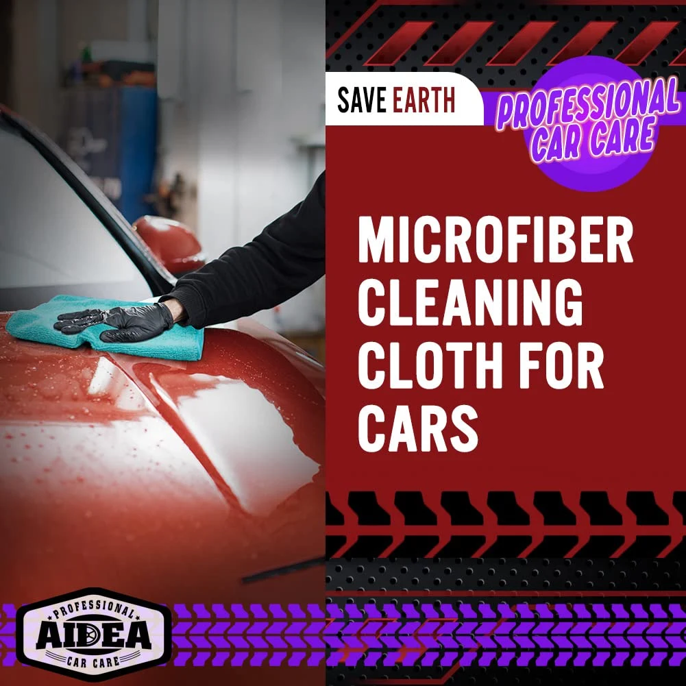 AIDEA Microfiber Cleaning Cloth-50PK, Microfiber Towels for Cars, 12"×12" | Premium Wash Cloths, Dusting Cloth Cleaning Rags, product photo, view 6 of 15