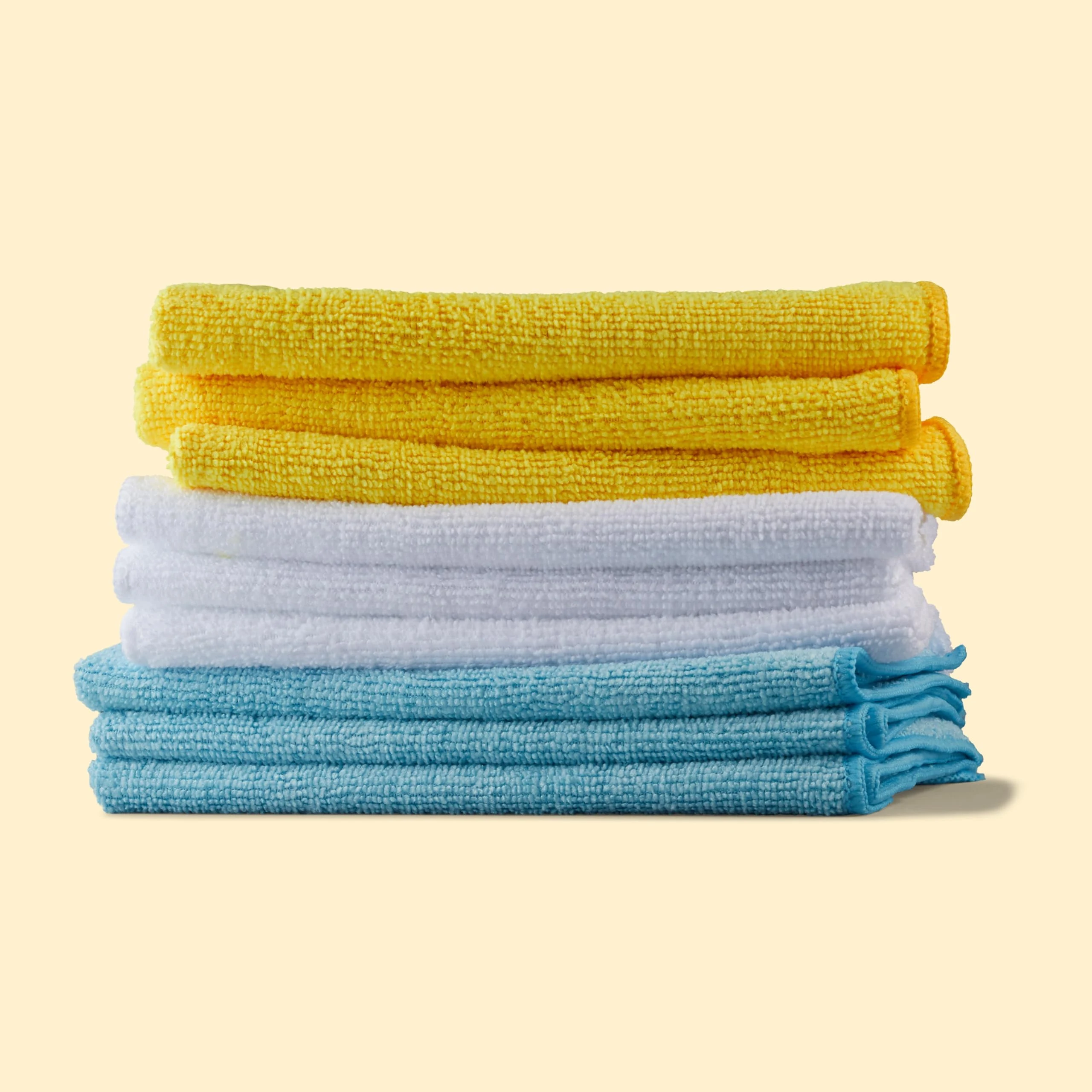 Amazon Basics Microfiber Cleaning Cloths, Ultra Absorbent, Lint Free, Streak Free, Non-Abrasive, Reusable and Washable, 16" x product photo, view 8 of 15