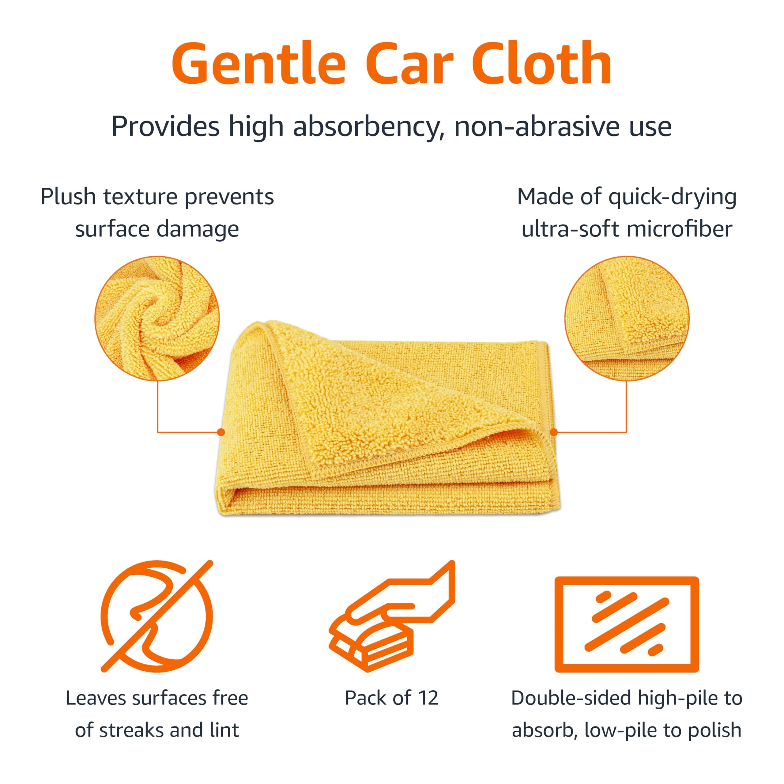 Amazon Basics Microfiber Car Drying Towels product image 4 for microfiber towels for cars