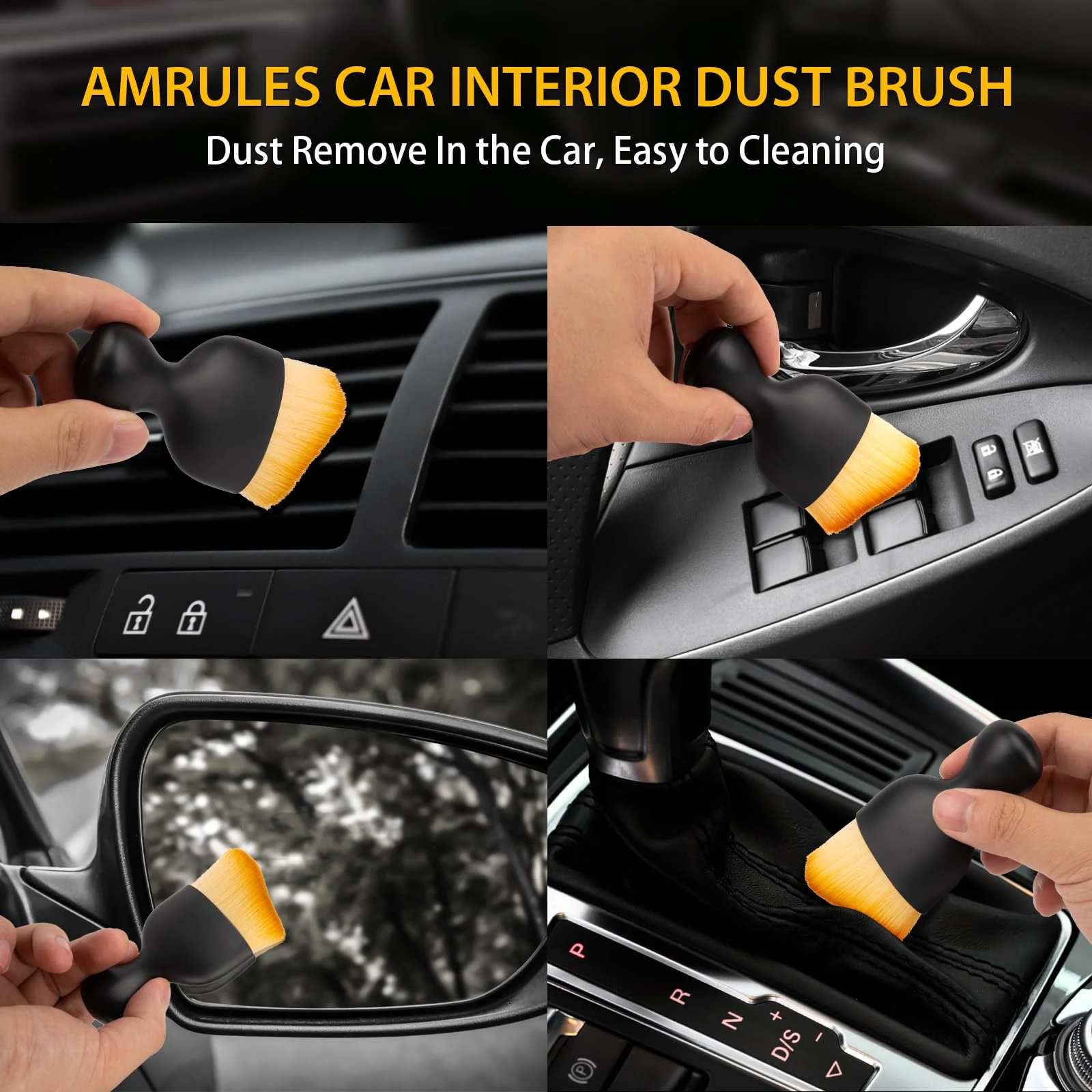 Amrules 2 Pcs Car Interior Detailing Brush Cleaning Tools product image 4 for car detailing brushes