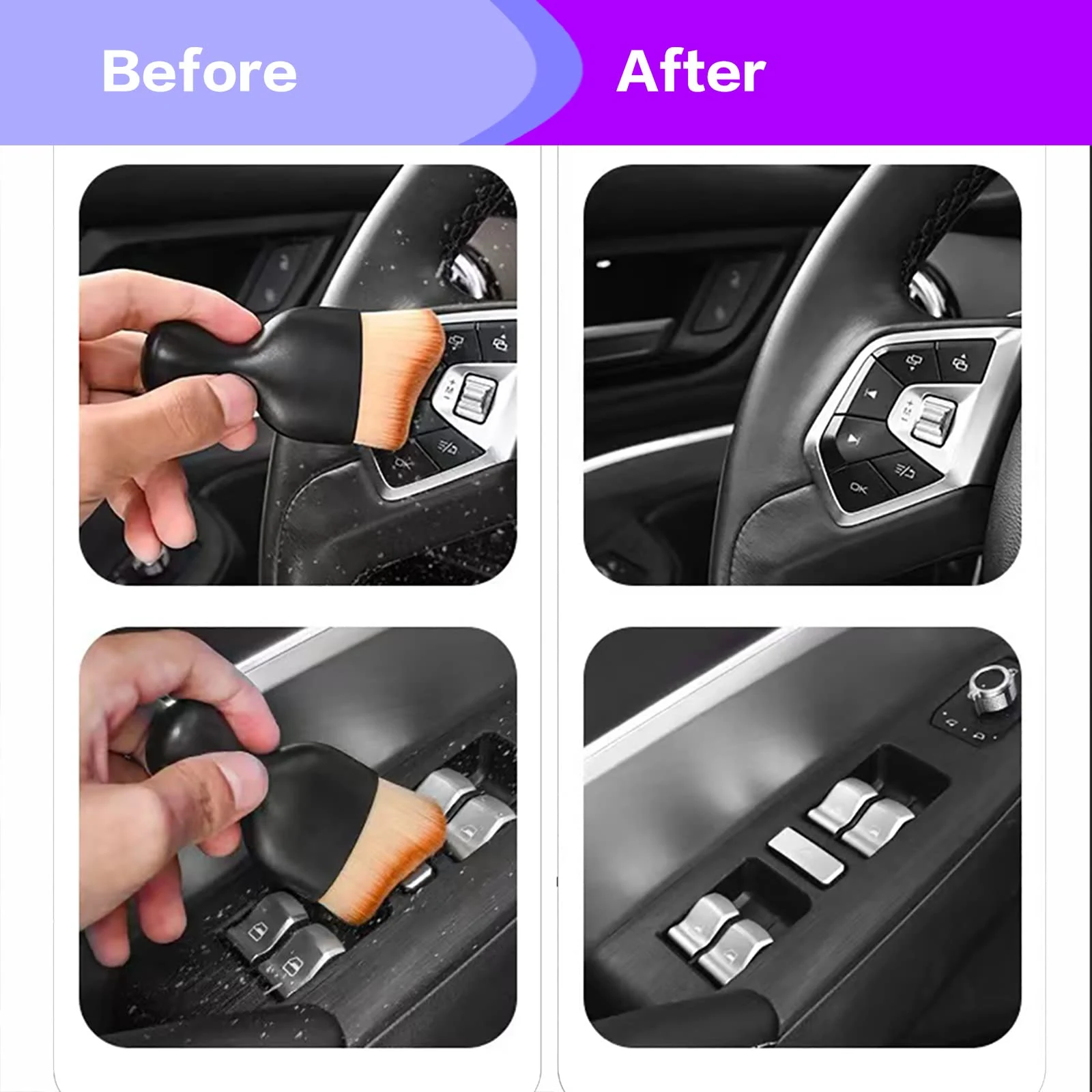 AOCISKA Car Interior Detailing Brush,Soft Bristle Cleaning Brush Car Detailing Brush Dusting Brush,Car Interior Cleaning Tool product photo, view 7 of 15