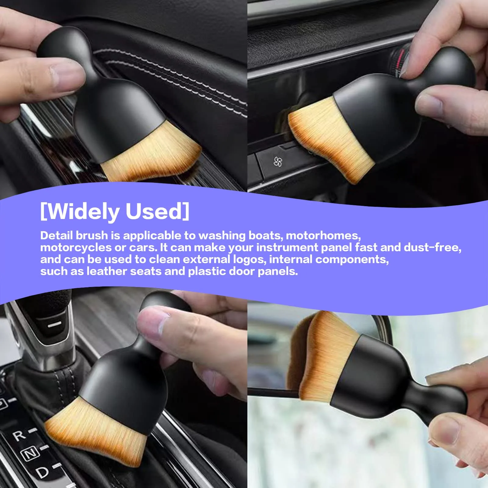 AOCISKA Car Interior Detailing Brush,Soft Bristle Cleaning Brush Car Detailing Brush Dusting Brush,Car Interior Cleaning Tool product photo, view 12 of 15