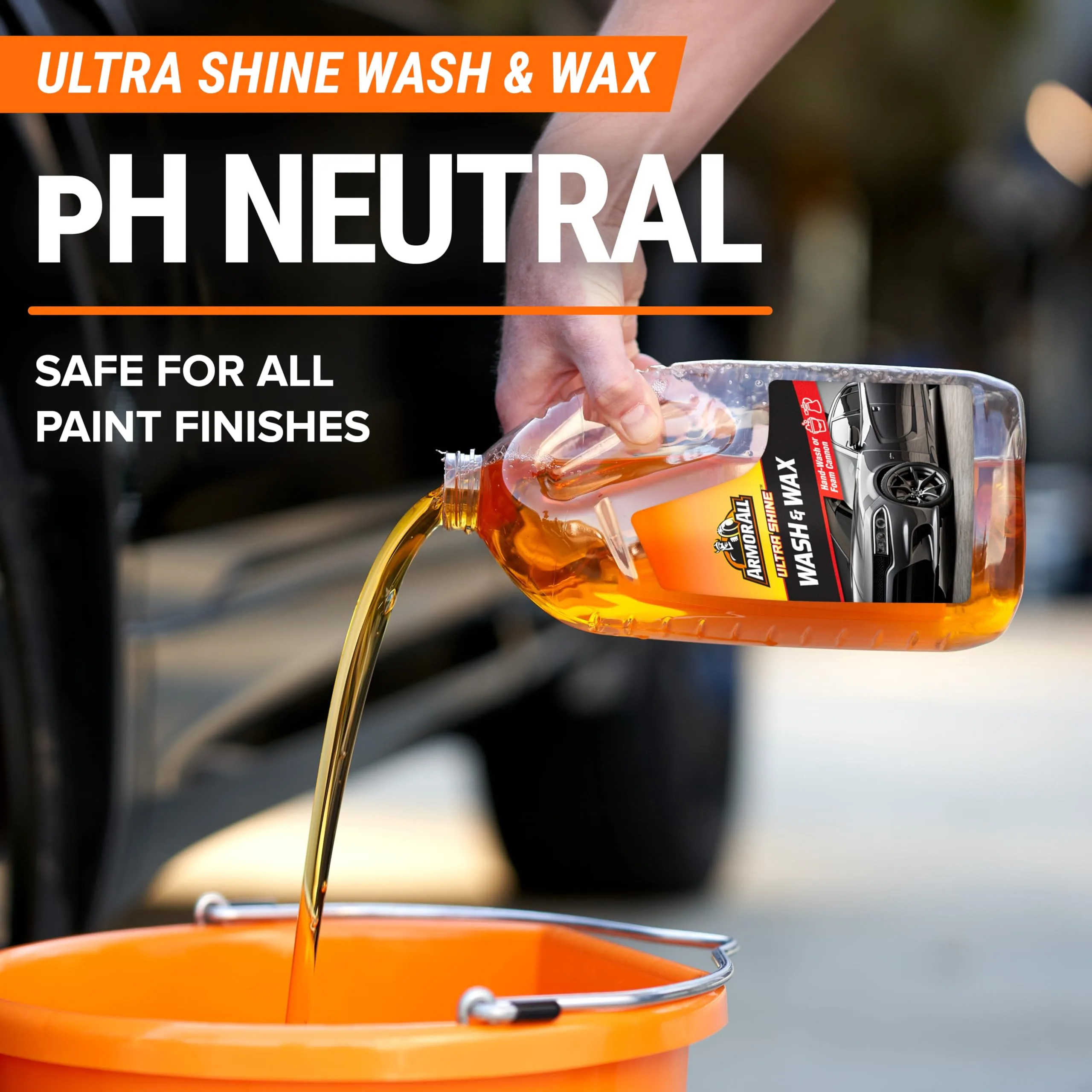Armor All Cleaning Kit, Car Wash Soap, Wash Mitt & Microfiber Towel | 3-piece car washing supplies with Ultra Shine Wash and product photo, view 13 of 15