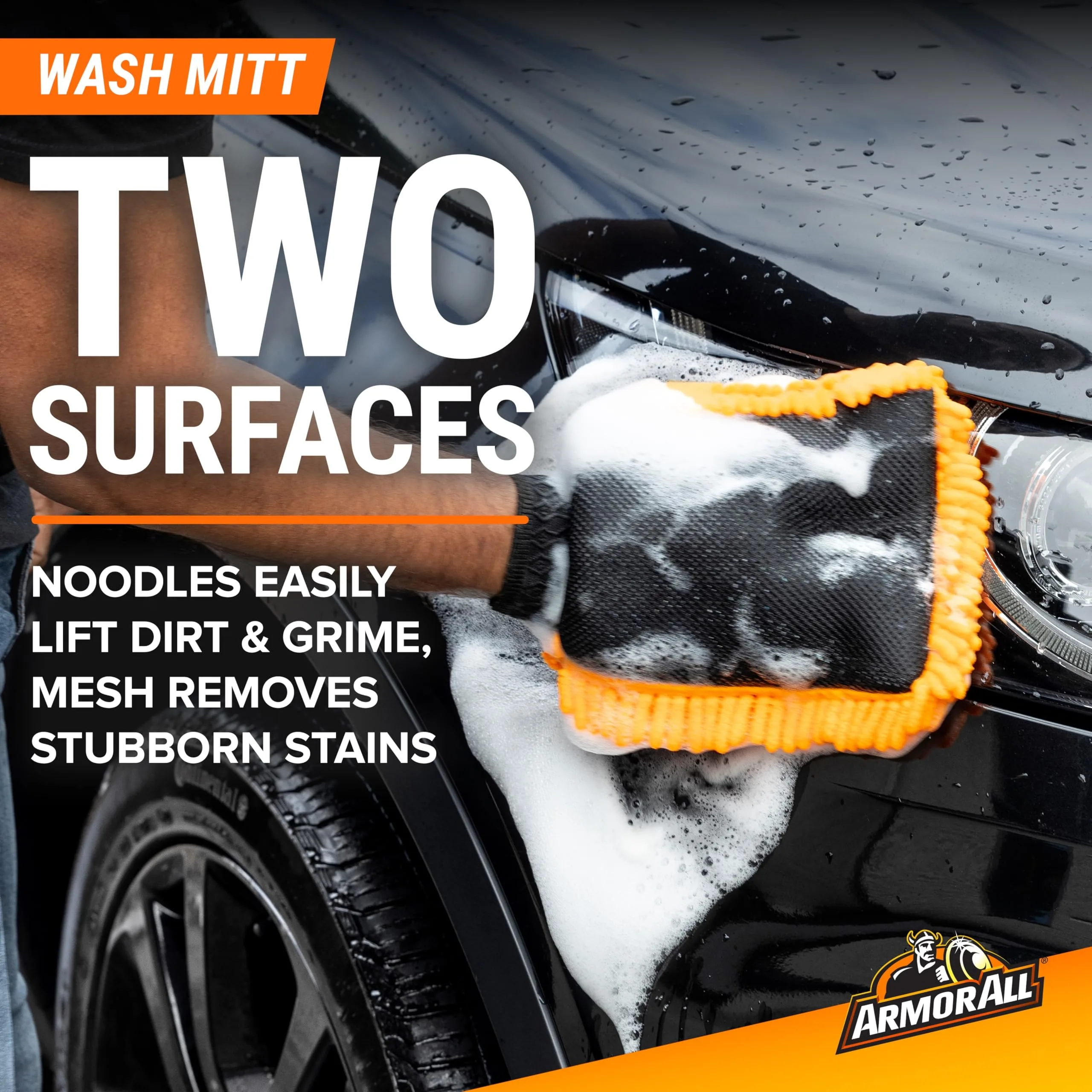 Armor All Cleaning Kit, Car Wash Soap, Wash Mitt & Microfiber Towel | 3-piece car washing supplies with Ultra Shine Wash and product photo, view 14 of 15
