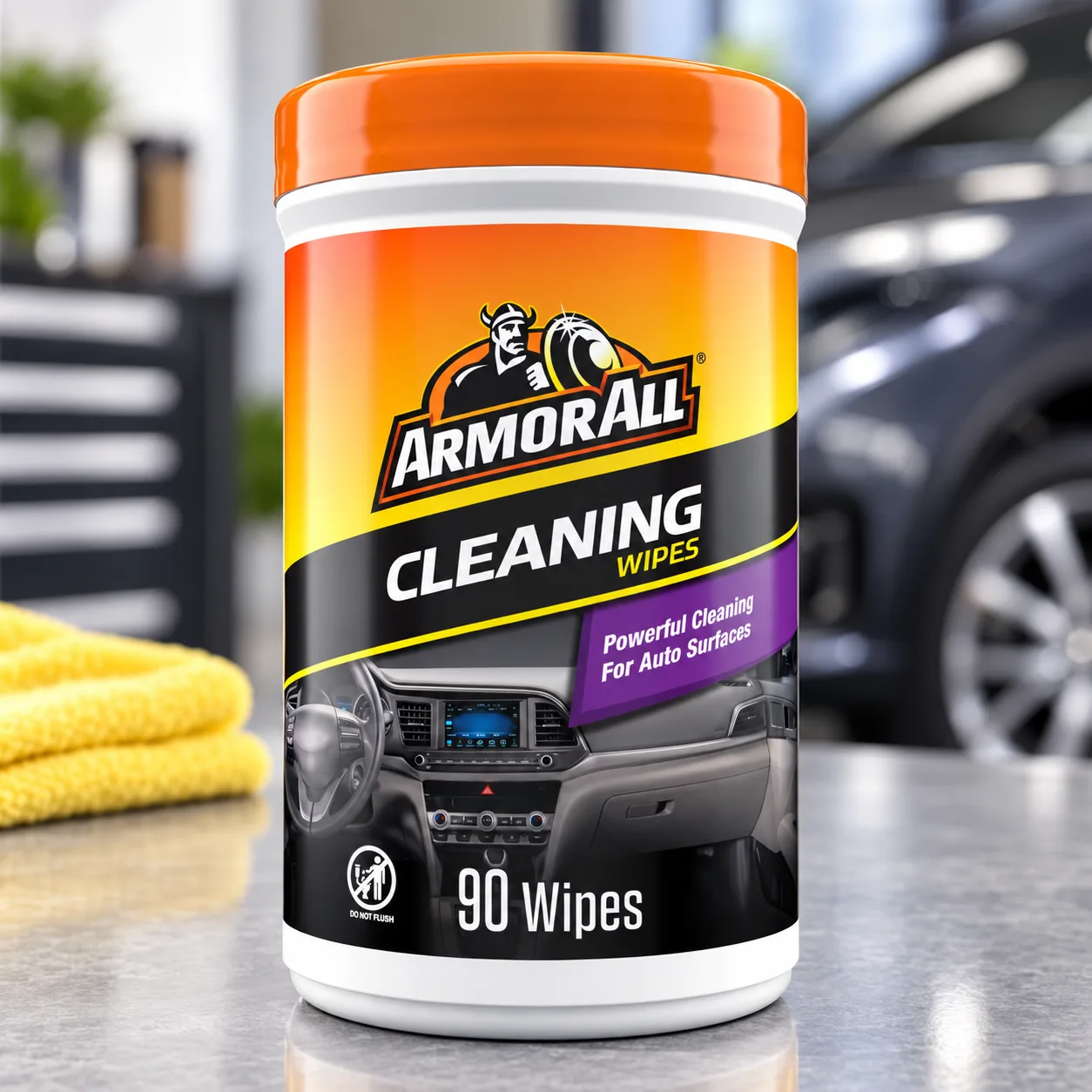 Armor All Car Cleaning Wipes, 90 Count Canister, Car Wipes | Lint-free car dashboard cleaner for dashboards, vinyl, clear pla product photo, view 9 of 15