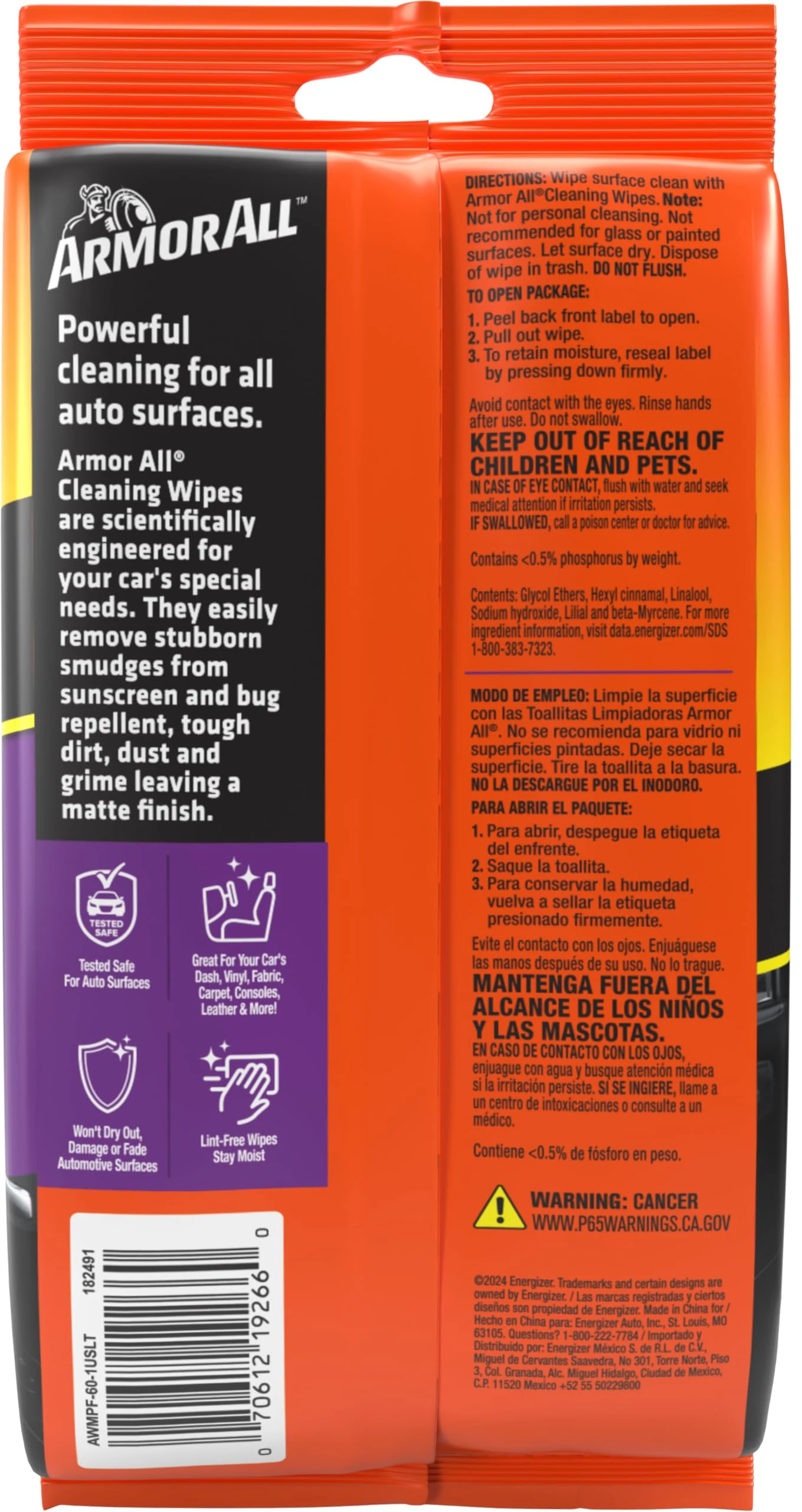 Armor All Car Interior Cleaner Wipes product image 4 for car interior cleaner