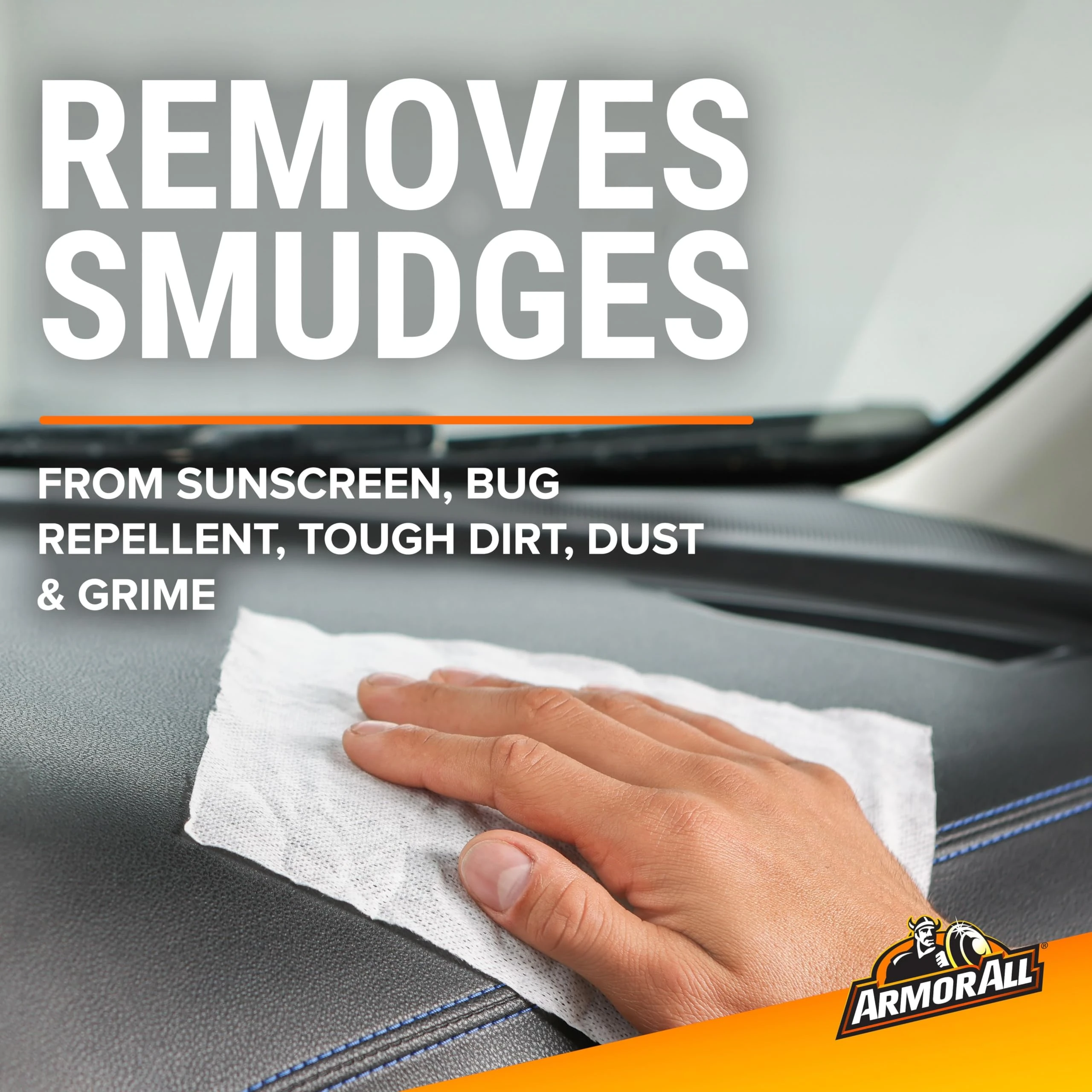Armor All Car Interior Cleaner Wipes, Interior Cleaning Wipes for Cars, Trucks, Motorcycles, 60 Each product photo, view 8 of 15