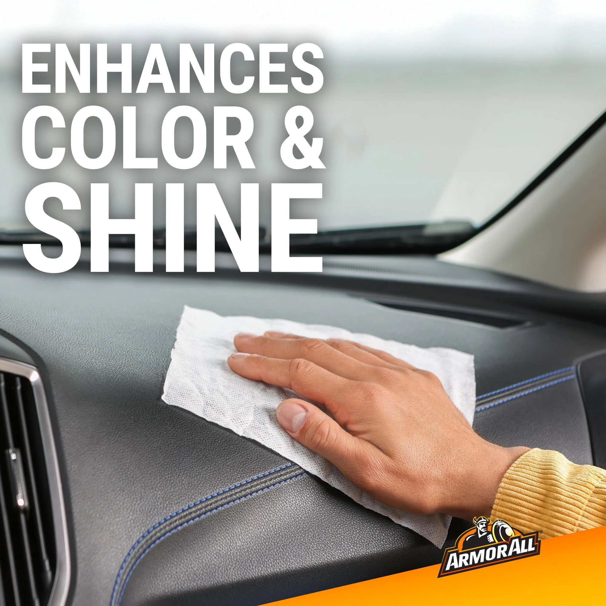Armor All Car Protectant Wipes, Interior Car Wipes with UV Protection Against Cracking and Fading, 60 Wipes product photo, view 6 of 17