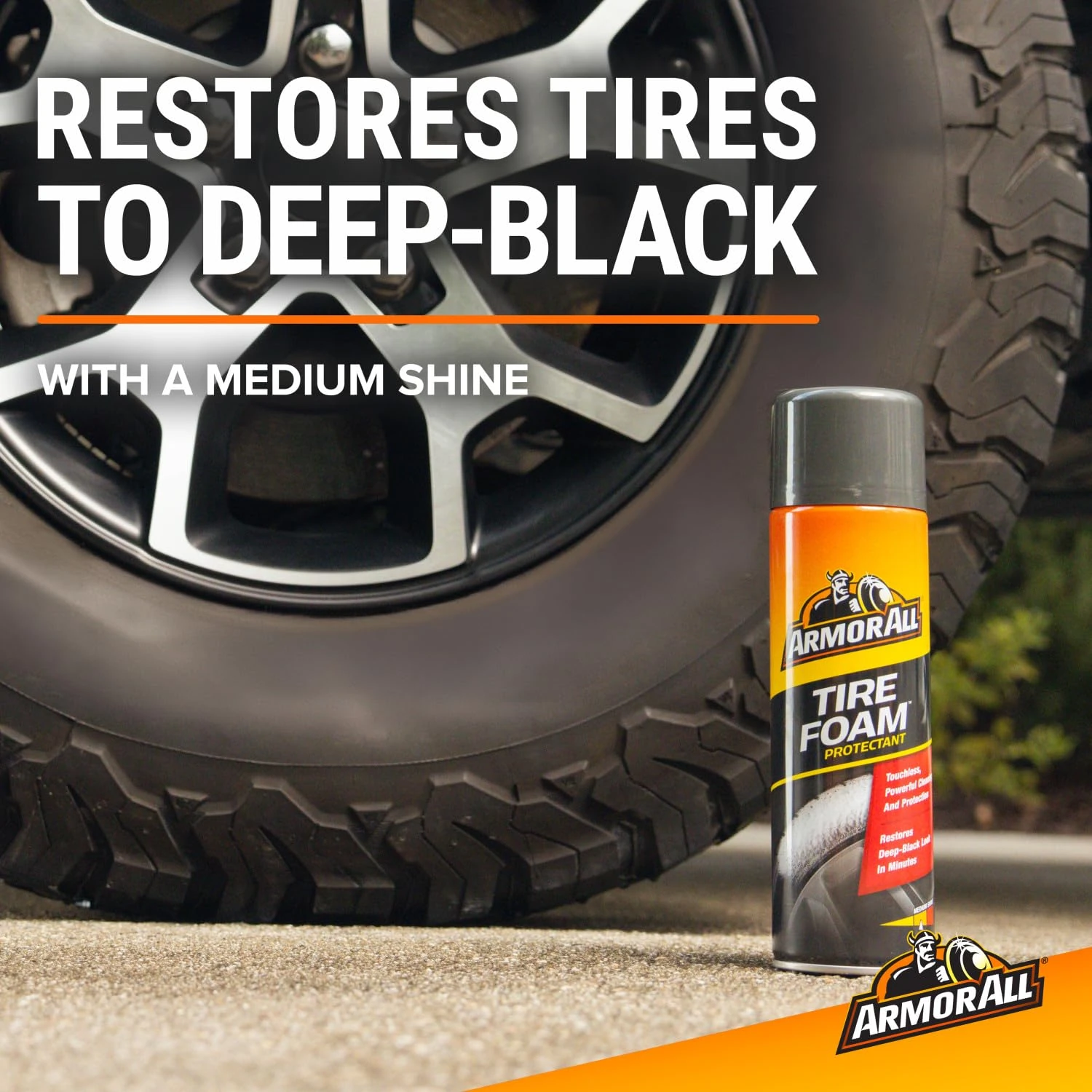 Armor All Tire Foam, Tire Cleaner Spray for Cars, Trucks, Motorcycles, 20 Oz Each, 1.25 Pound (Pack of 2) product photo, view 5 of 15