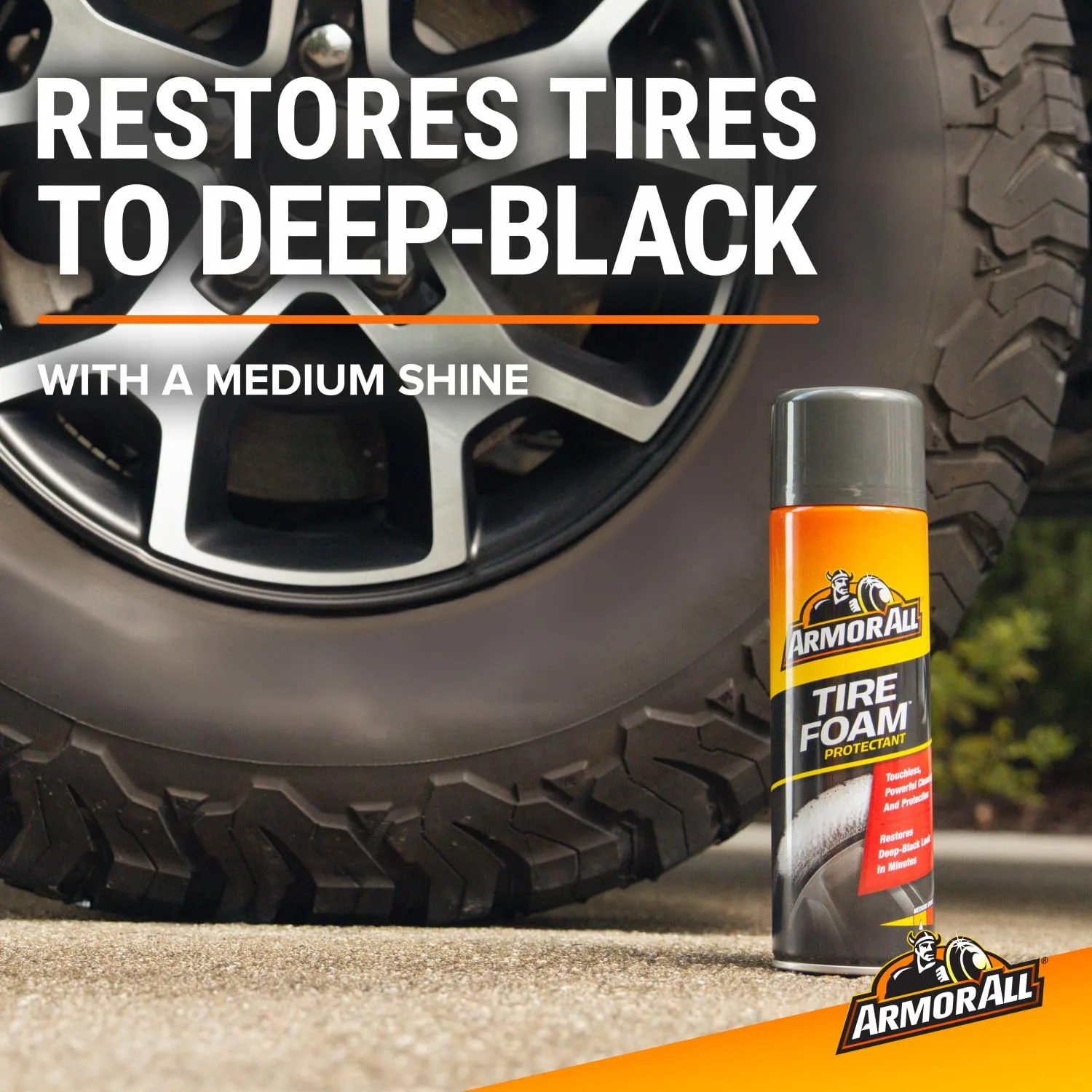 Armor All Tire Foam, Tire Cleaner Spray for Cars, Trucks, Motorcycles, 20 Oz Each, 1.25 Pound (Pack of 2) product photo, view 12 of 15