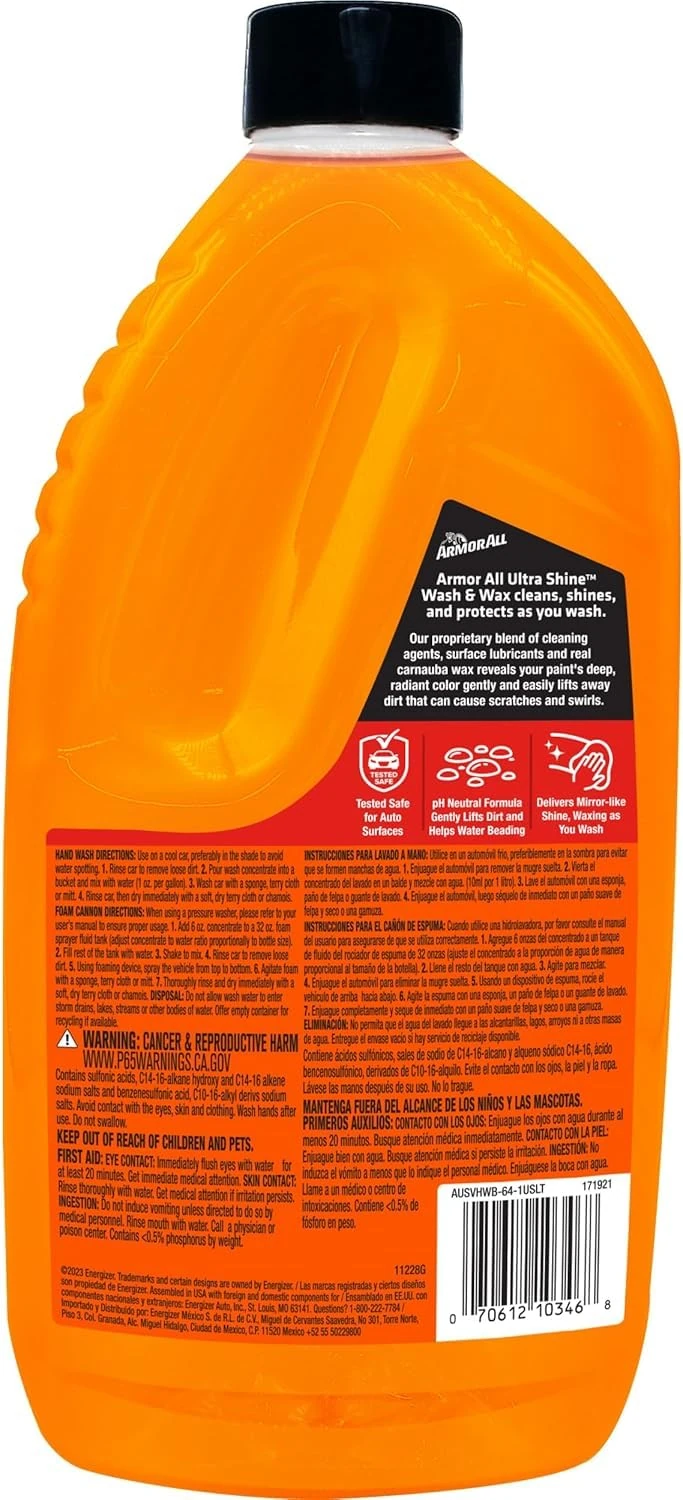 Armor All Ultra Shine Car Wash and Car Wax product image 4 for car detailing