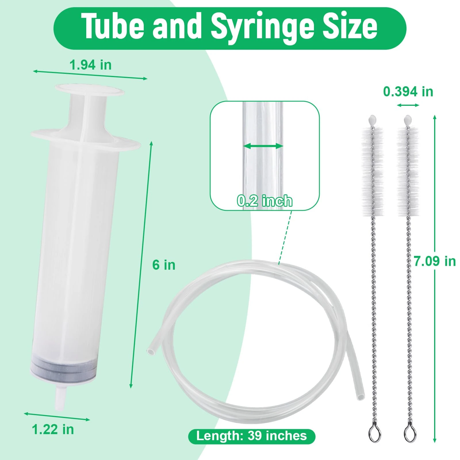 Auto Sunroof Drain Cleaning Tool, 120 Inch Flexible Tube Cleaning Brush | with Pipe Cleaning Brush, Injector Hose, and Inject product photo, view 5 of 17