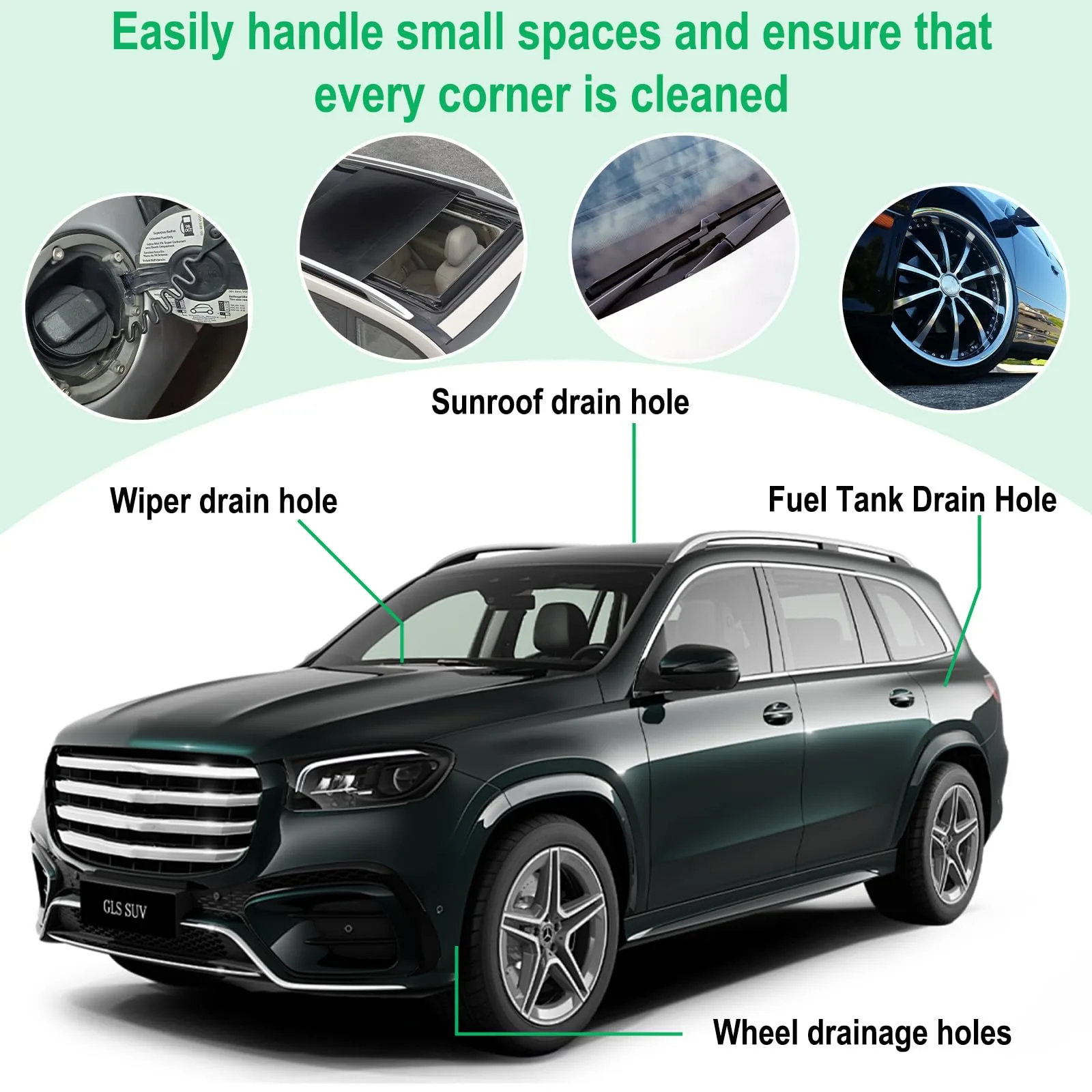 Auto Sunroof Drain Cleaning Tool, 120 Inch Flexible Tube Cleaning Brush | with Pipe Cleaning Brush, Injector Hose, and Inject product photo, view 17 of 17