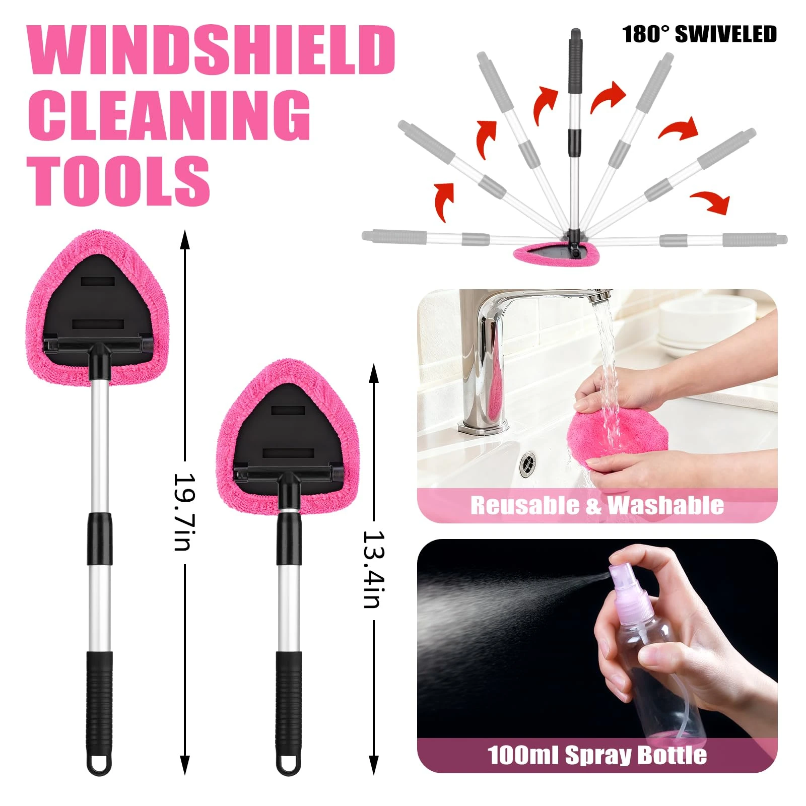 AUTODECO Windshield Cleaner Tool product image 3 for car glass cleaner