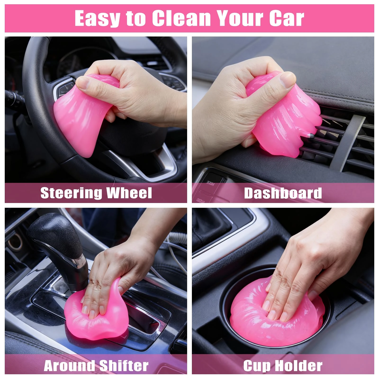 AUTODECO Windshield Cleaner Tool, 17Pcs Car Interior Detailing Kit, Detailing Brush, Towels, Duster, Car Cleaning Kit Interio product photo, view 6 of 15