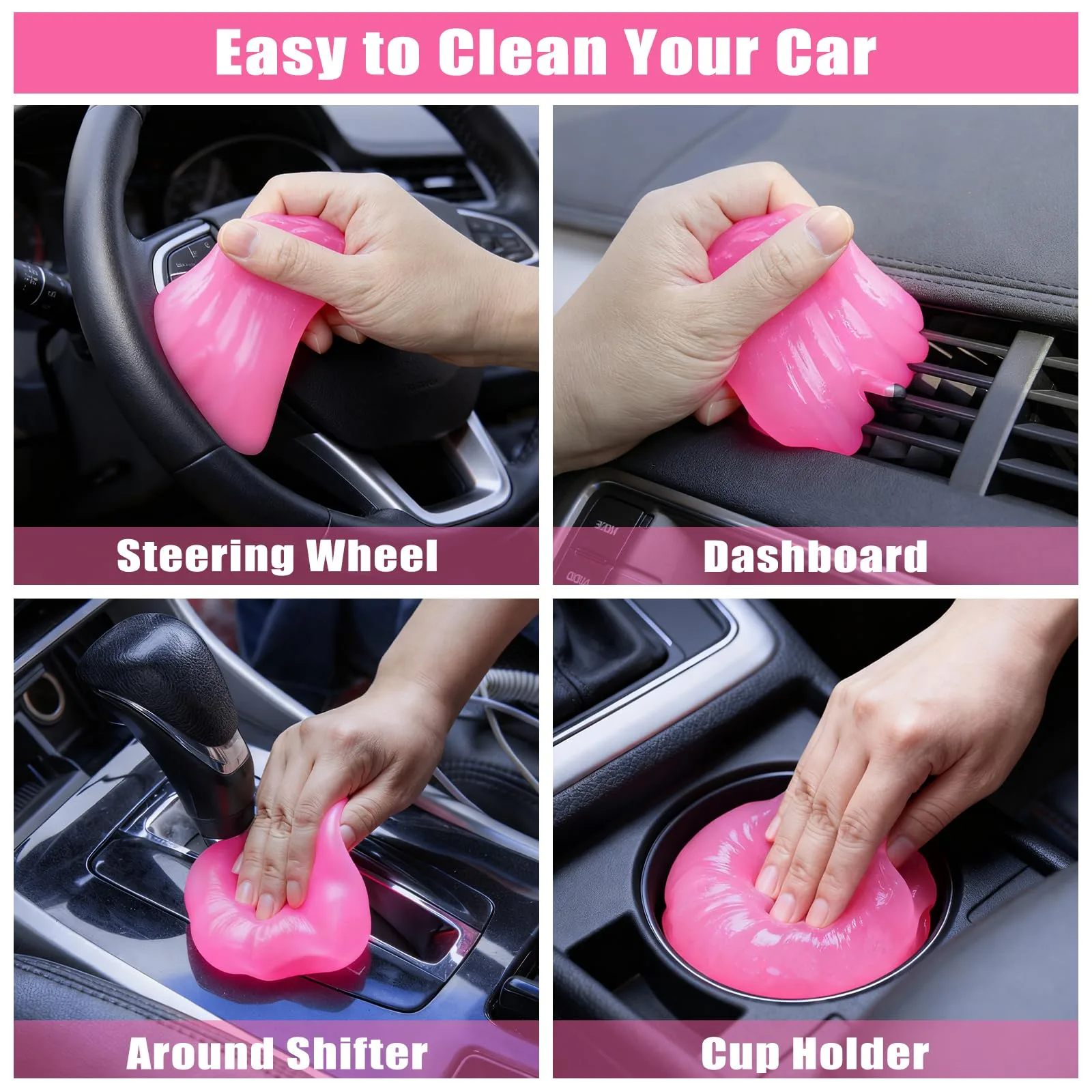 AUTODECO Windshield Cleaner Tool, 17Pcs Car Interior Detailing Kit, Detailing Brush, Towels, Duster, Car Cleaning Kit Interio product photo, view 13 of 15