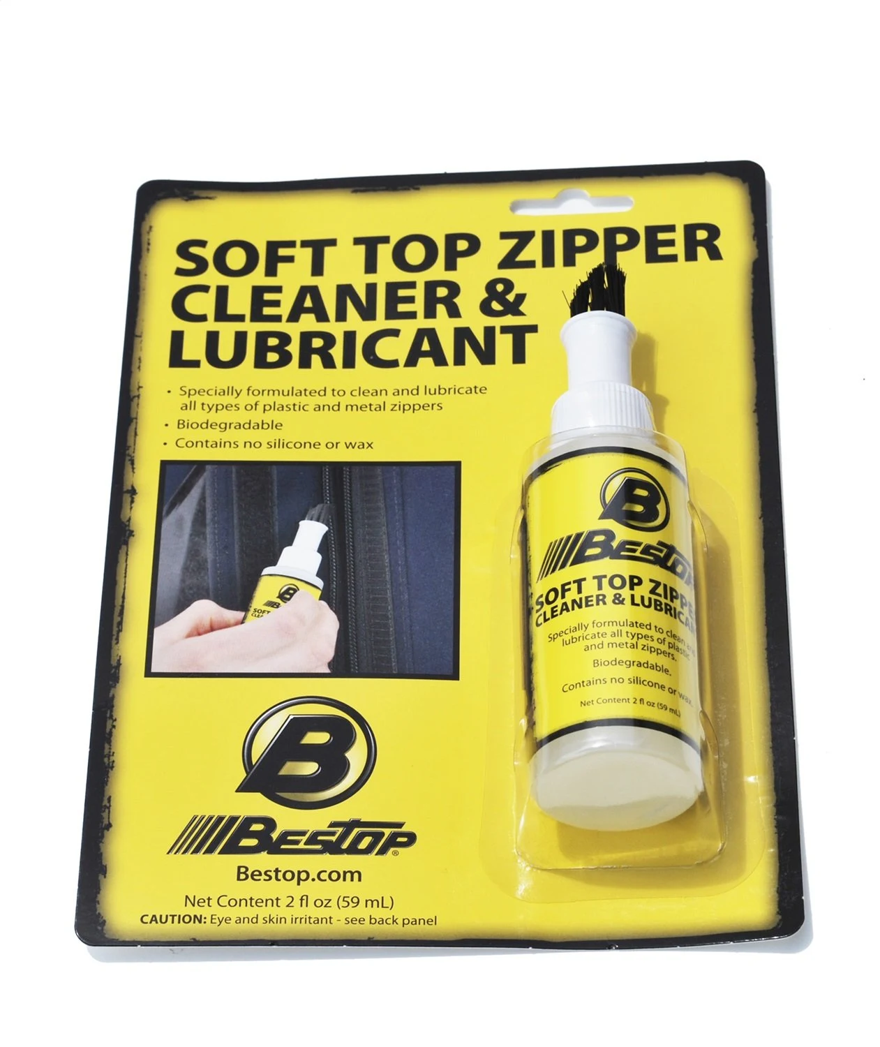 Bestop Zipper Cleaner & Lubricant 1121600 for Soft Top Zippers | Fits Universal, for Bestop soft top zippers, boxed product image 2